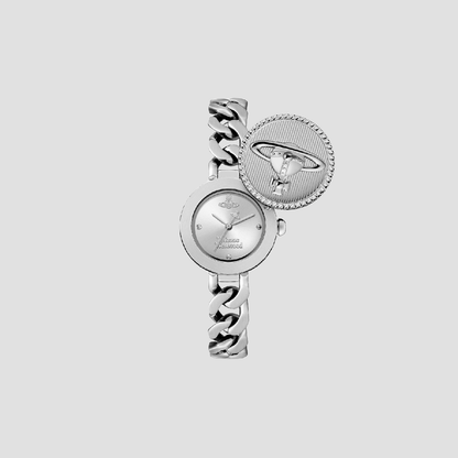  Đồng Hồ Nữ Vivienne Westwood Orb Button 'Silver' 