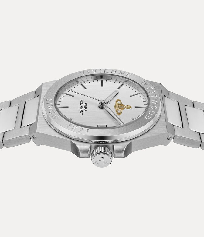  Đồng Hồ Nam Vivienne Westwood Hanwell Watch 'Silver' 