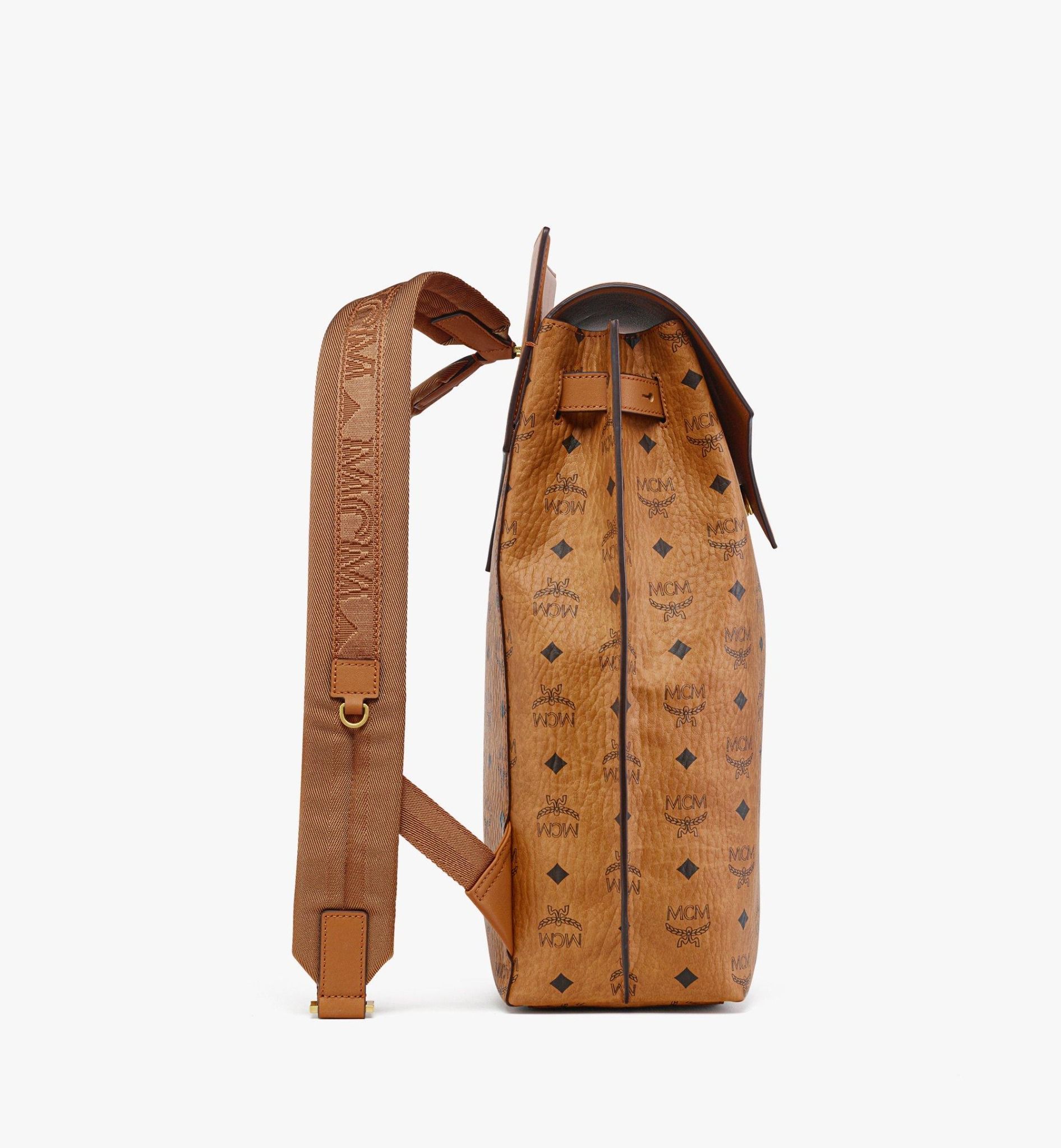  Balo MCM Diamond Backpack 'Cognac' 
