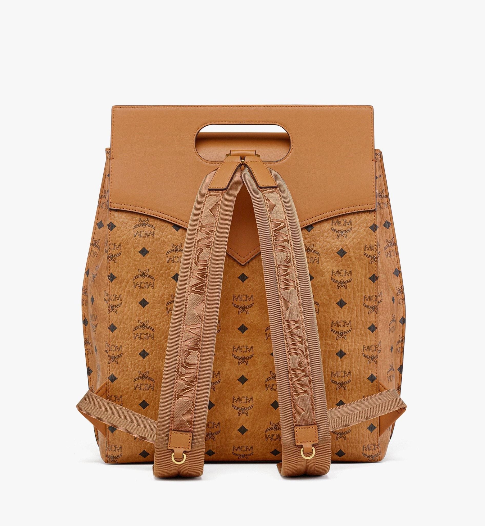  Balo MCM Diamond Backpack 'Cognac' 