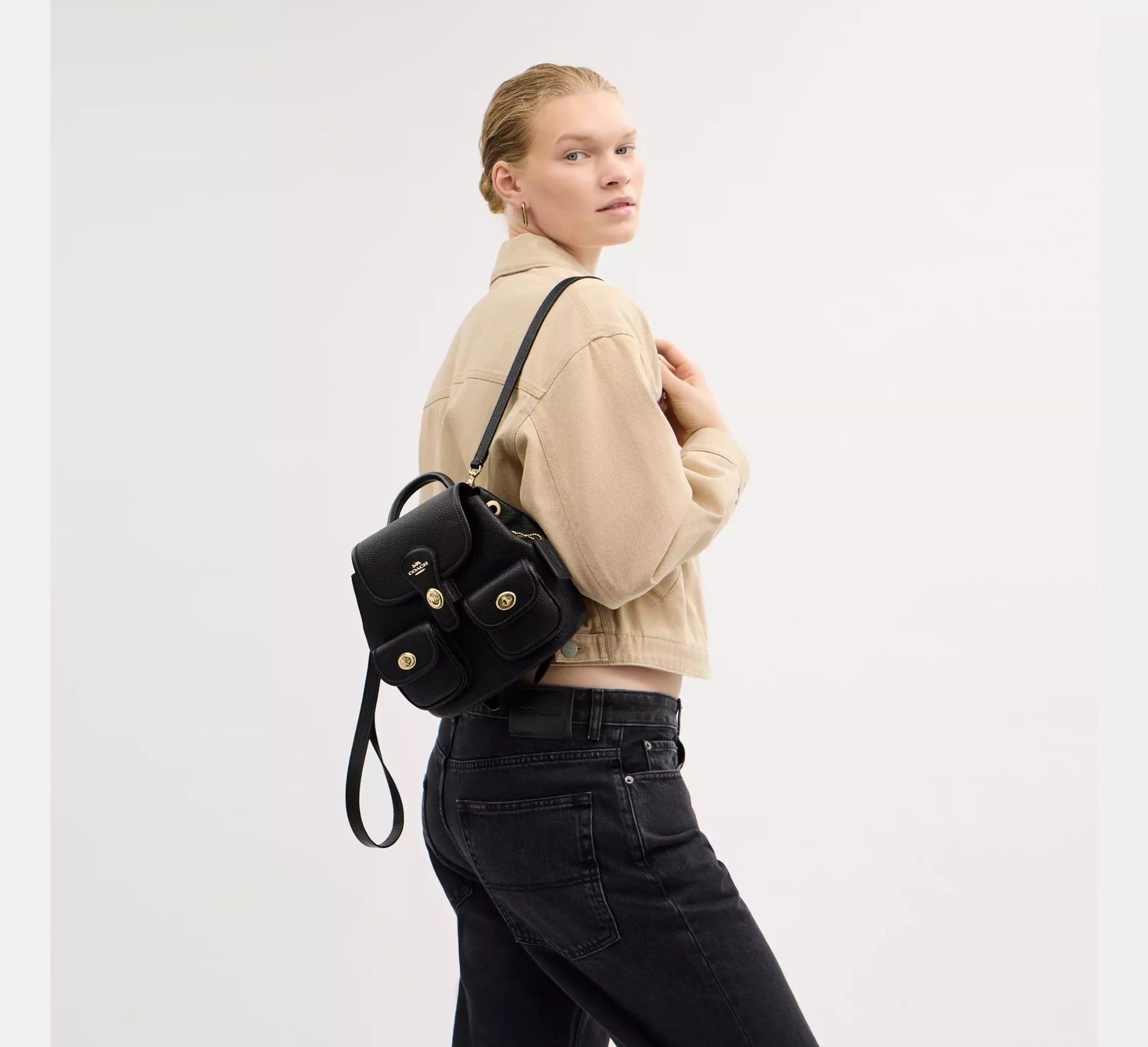  Balo Nữ Coach Hadley Backpack 'Black' 