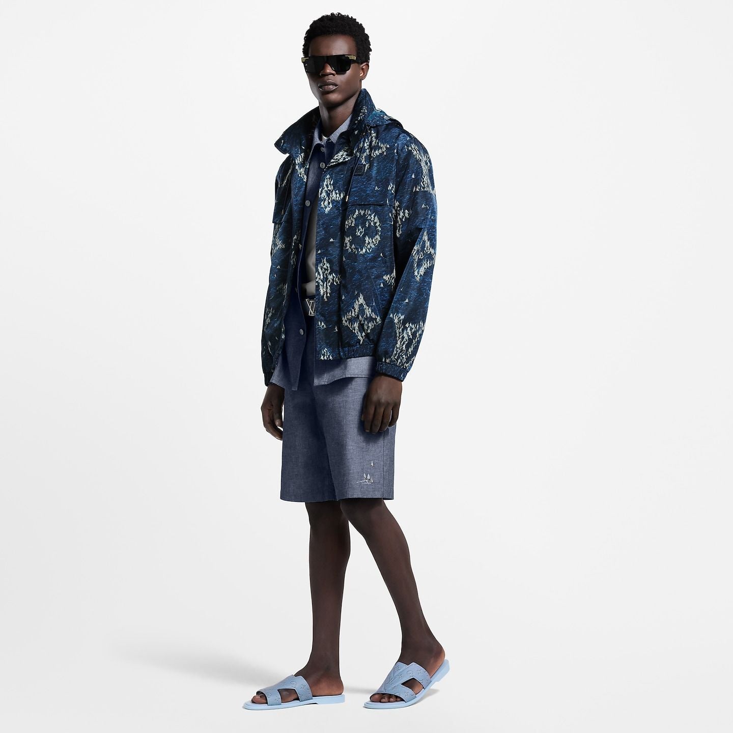  Dép Nam Louis Vuitton LV Oasis Mule 'Blue' 