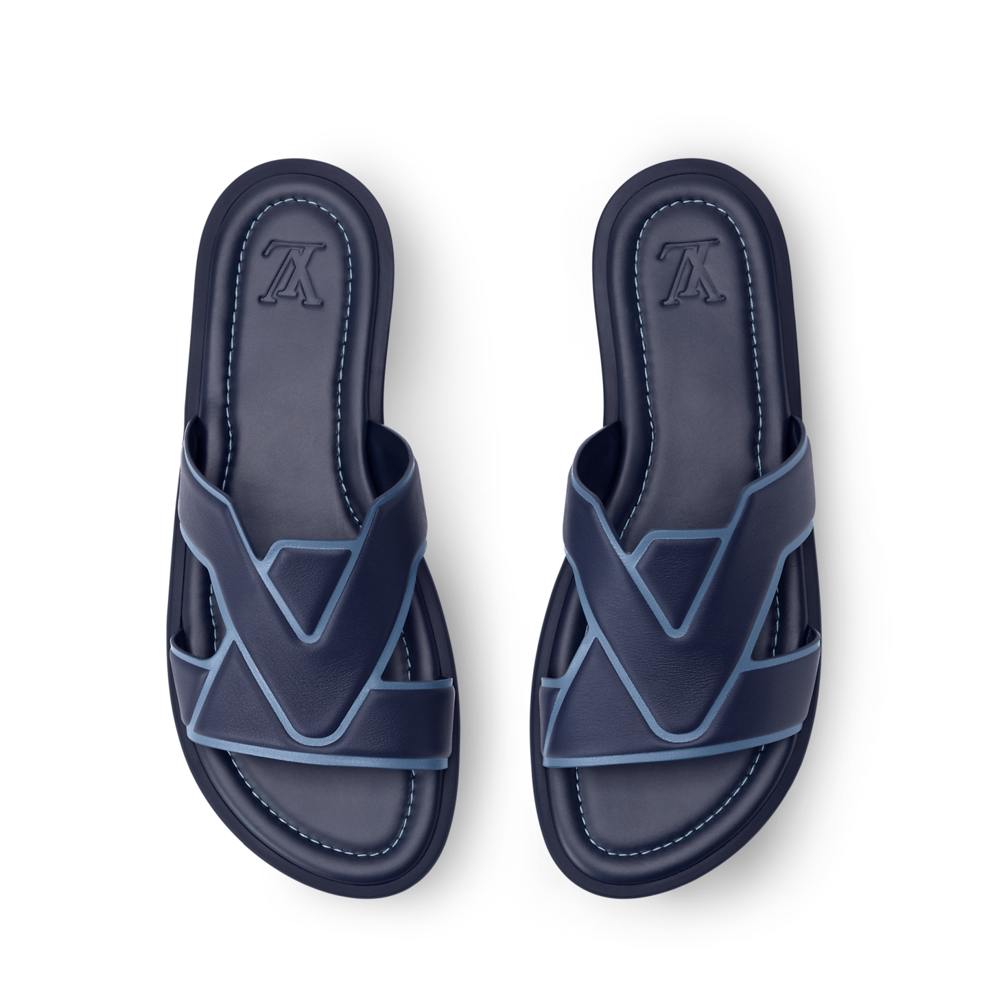  Dép Nam Louis Vuitton LV Oasis Mule 'Navy' 