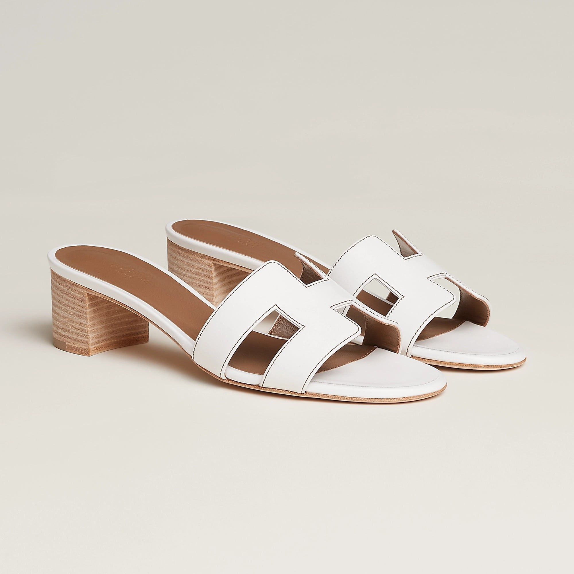  Dép Nữ Hermes Oasis Sandal 'Blanc' 