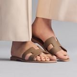  Dép Nữ Hermes Oran Sandal 'Étoupe' 