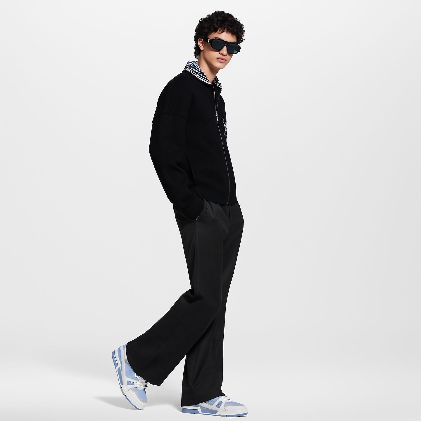  Giày Nam Louis Vuitton LV Trainer 'Blue' 