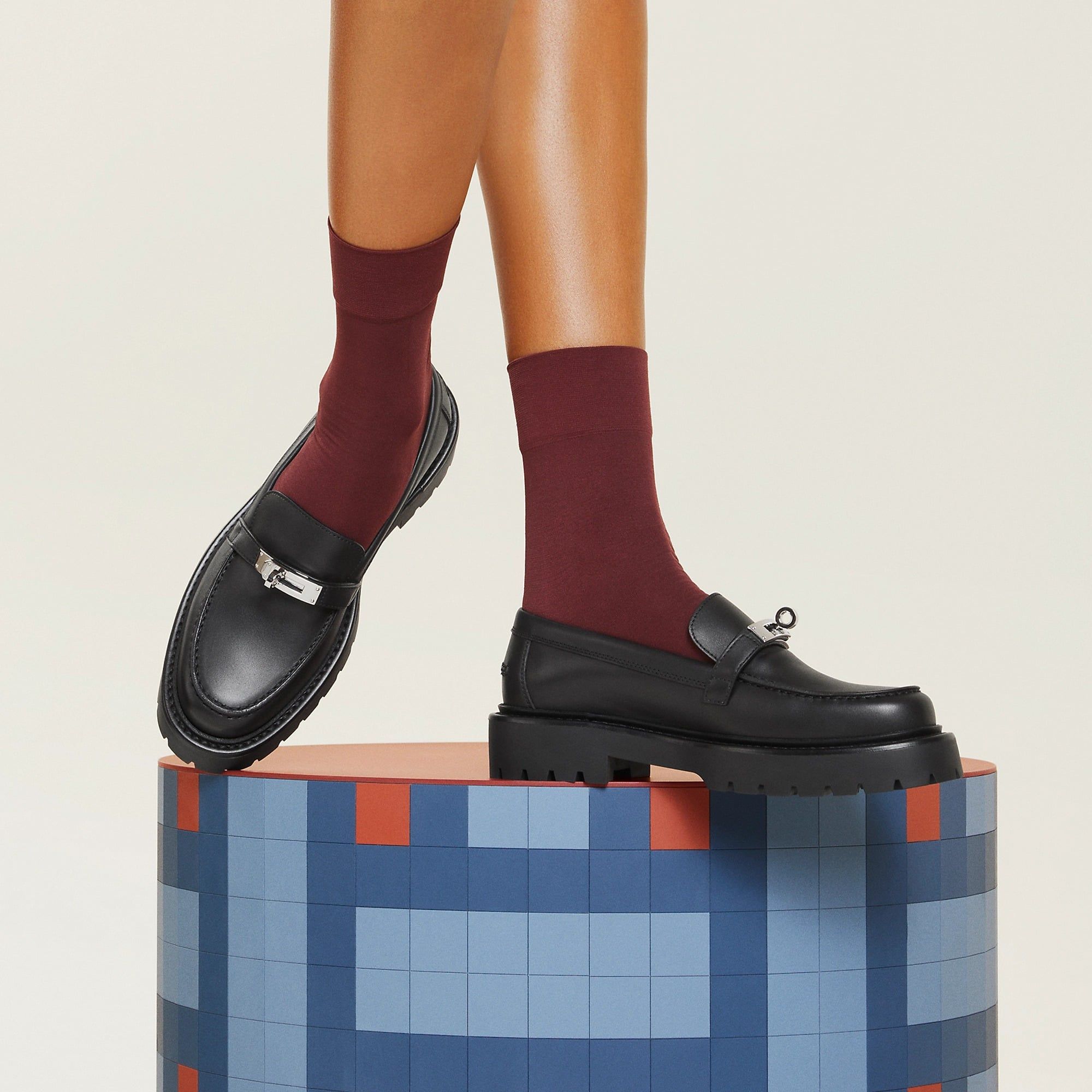  Giày Nữ Hermes Icone Loafer 'Noir' 