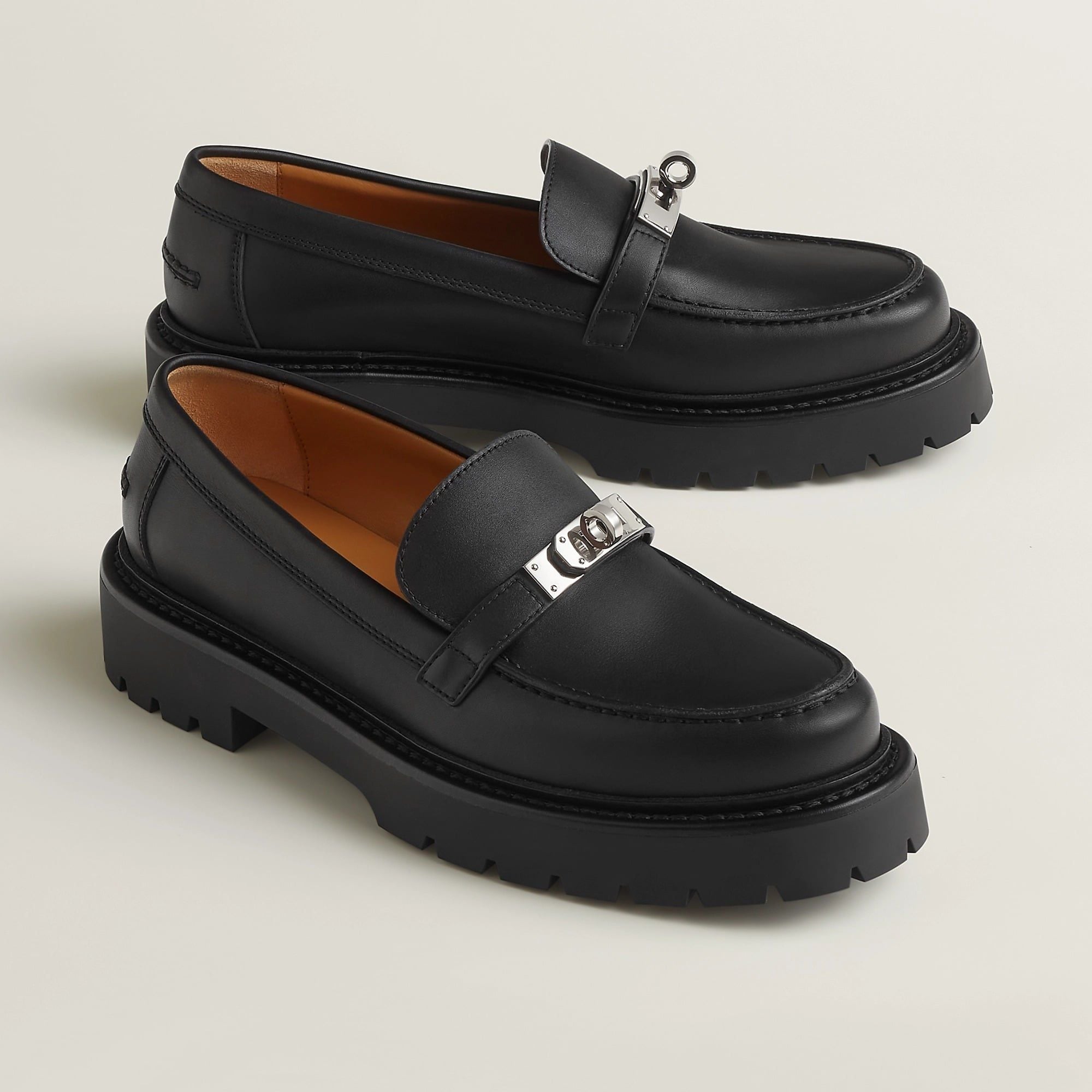  Giày Nữ Hermes Icone Loafer 'Noir' 