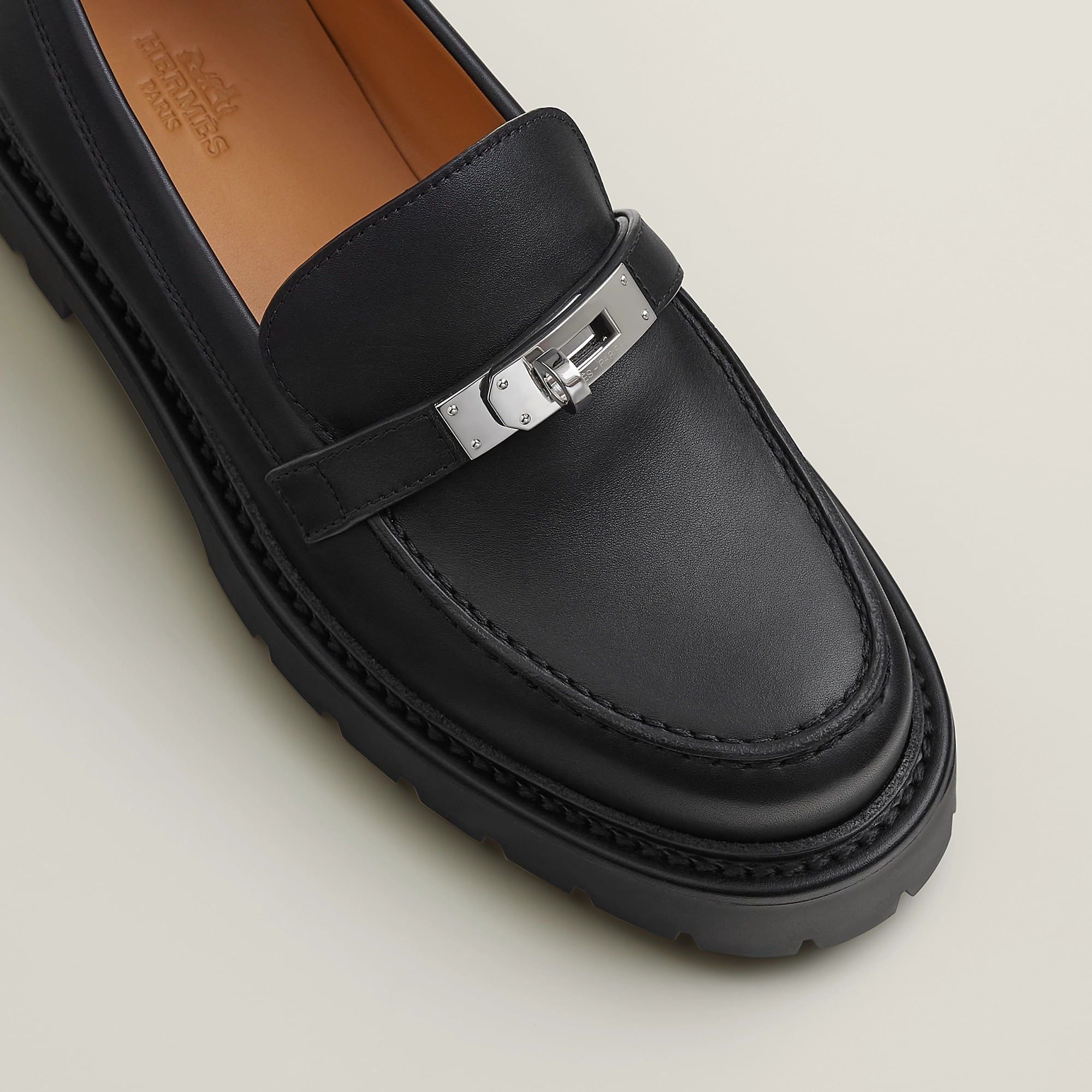  Giày Nữ Hermes Icone Loafer 'Noir' 