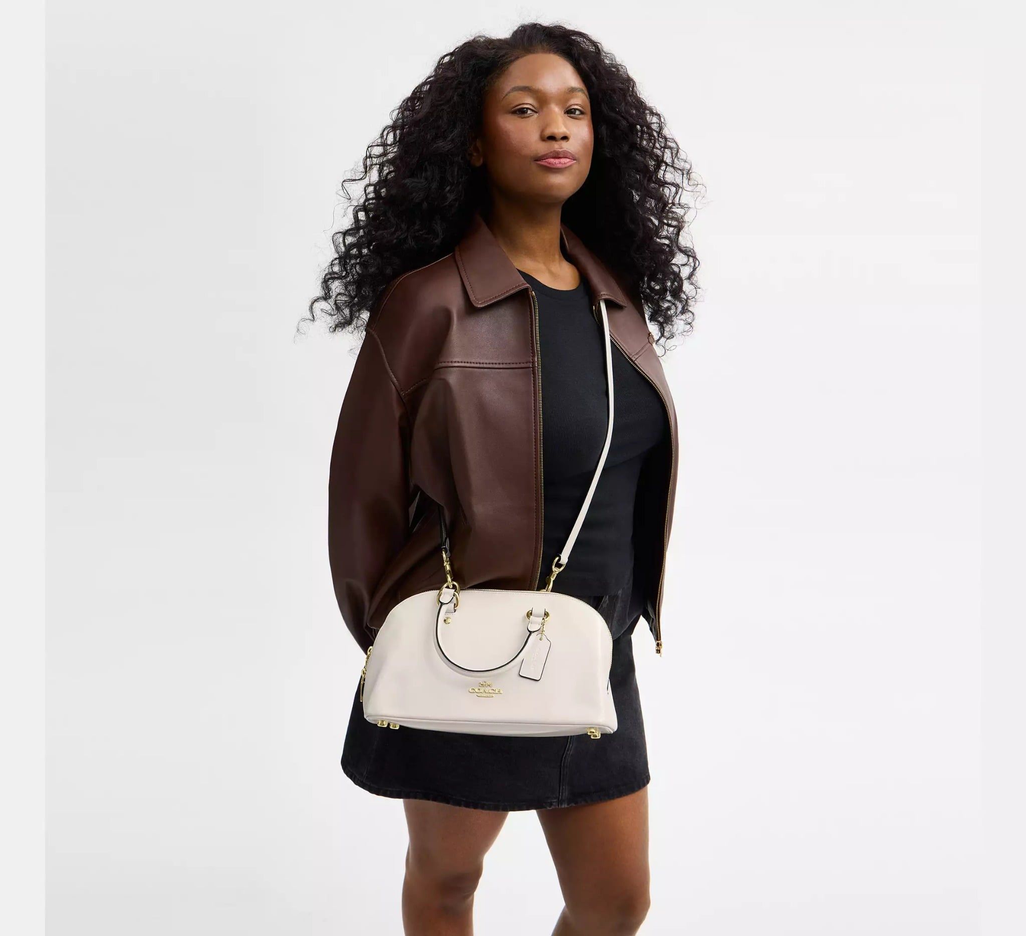  Túi Nữ Coach Lara Satchel Bag 'Chalk' 