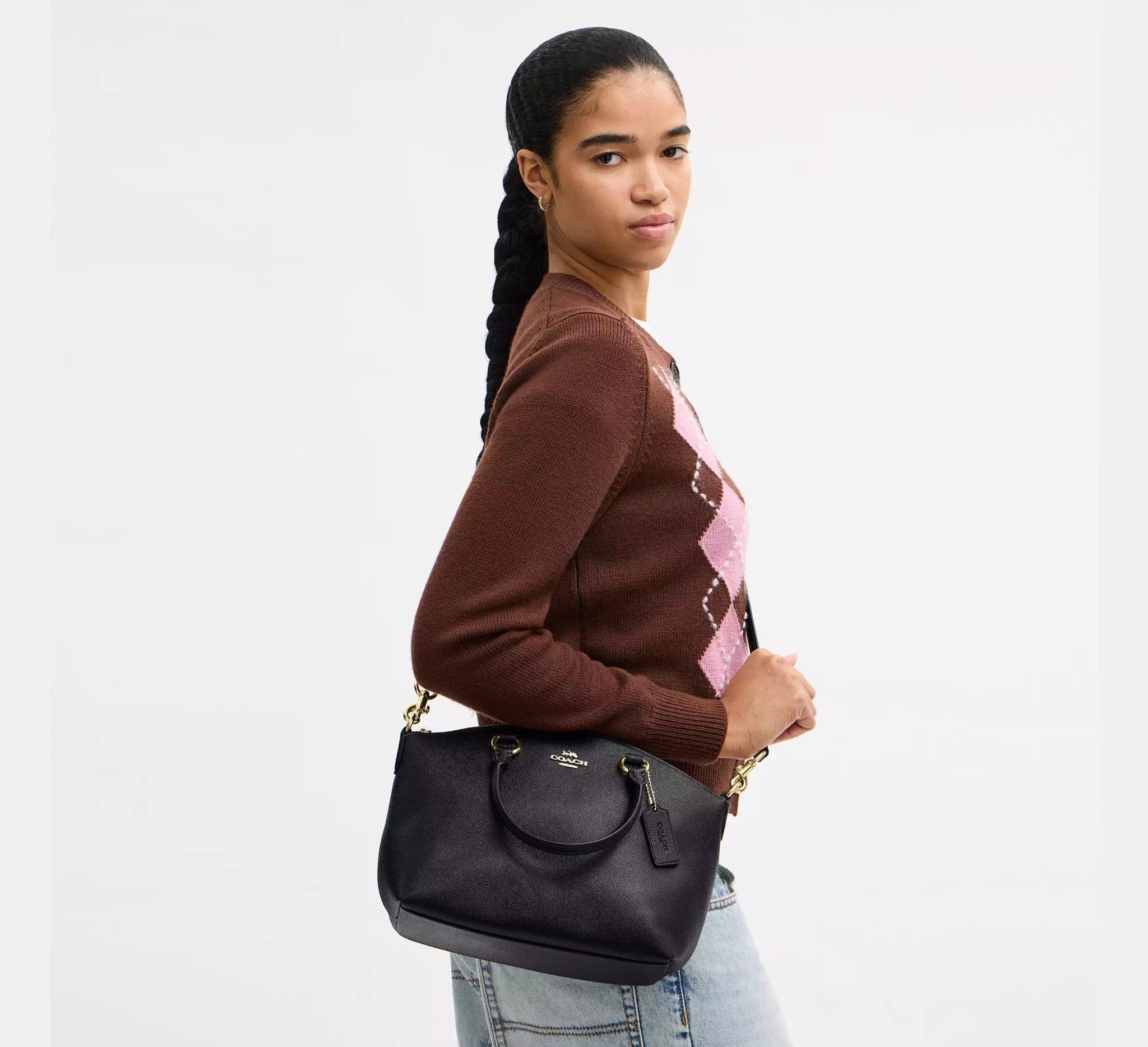  Túi Nữ Coach Sadie Satchel Bag 'Black' 