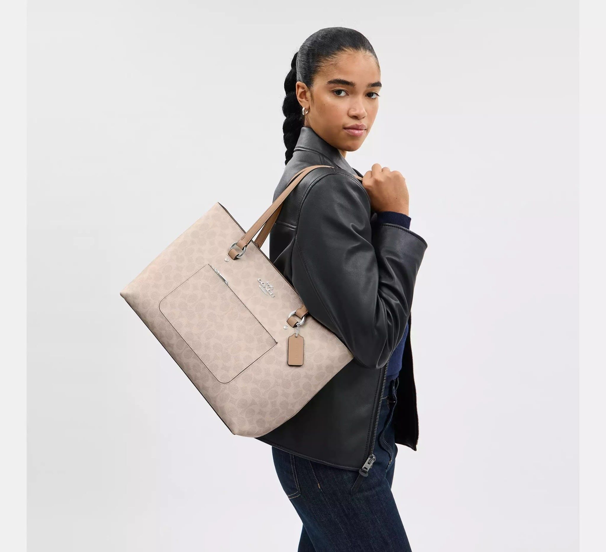  Túi Nữ Coach Station Tote Bag 'Taupe' 