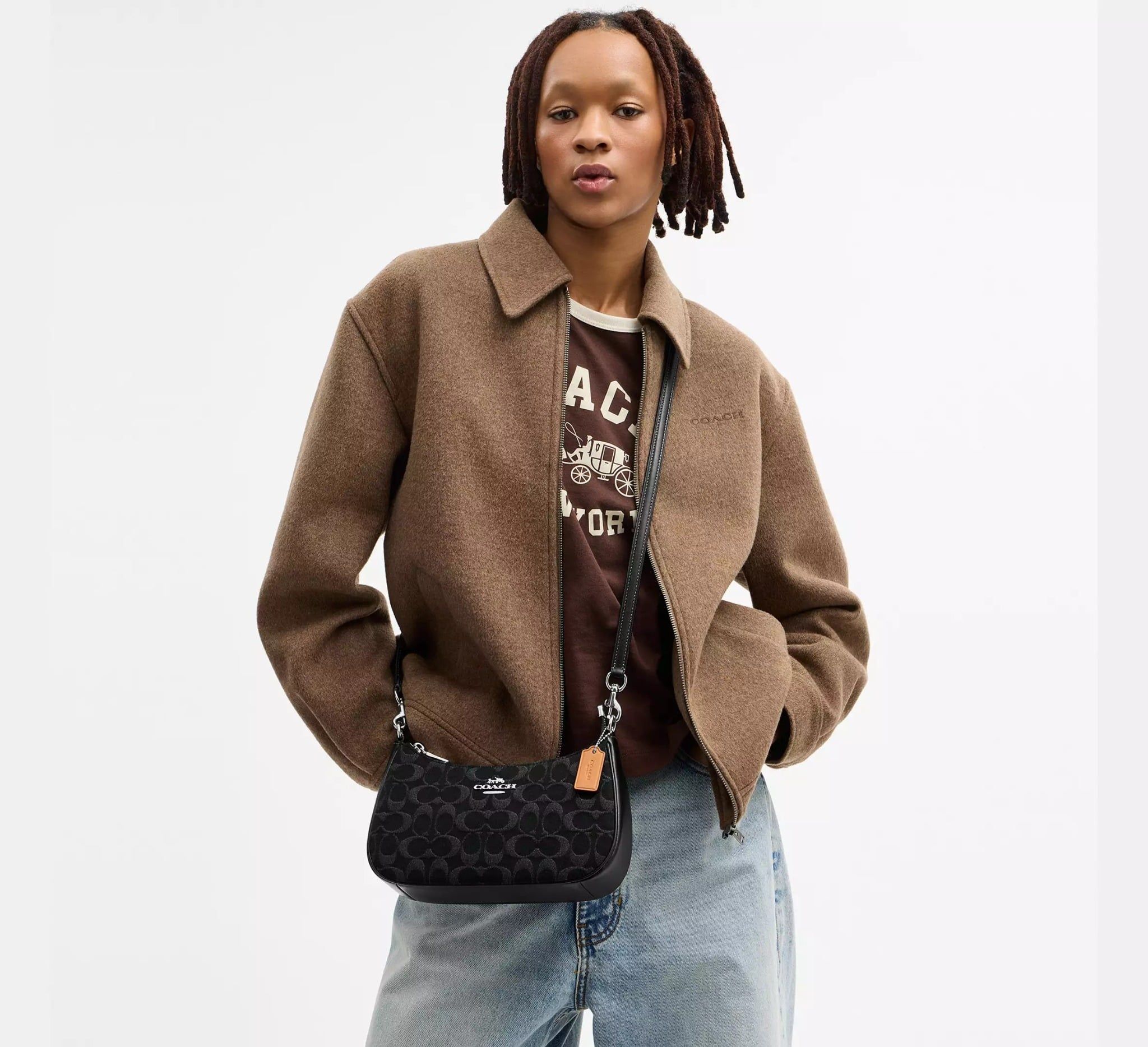  Túi Nữ Coach Teri Shoulder Bag 'Black' 