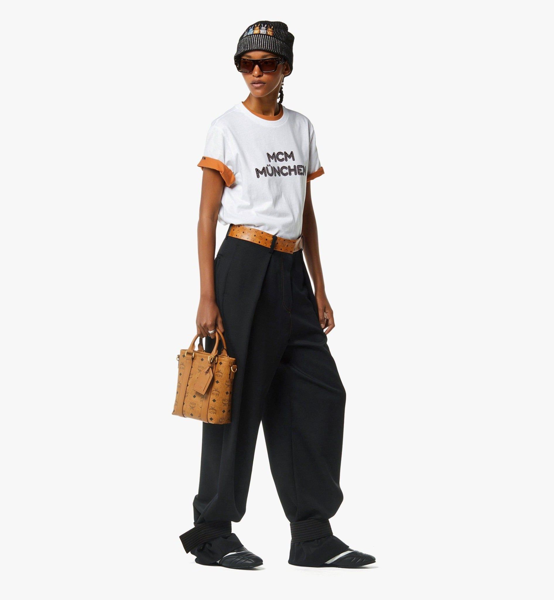  Túi Nữ MCM Mini Aren Tote 'Cognac' 