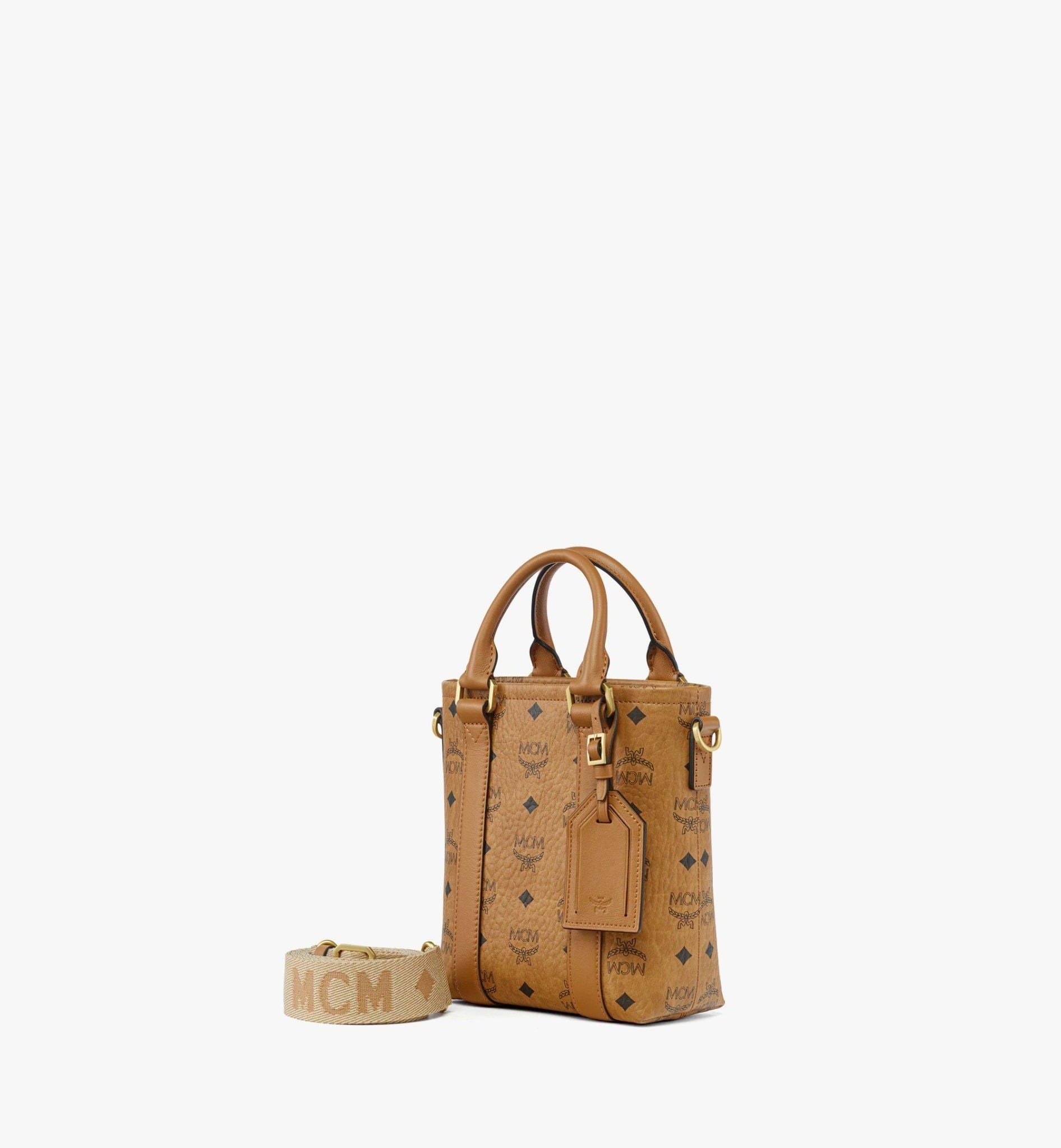  Túi Nữ MCM Mini Aren Tote 'Cognac' 