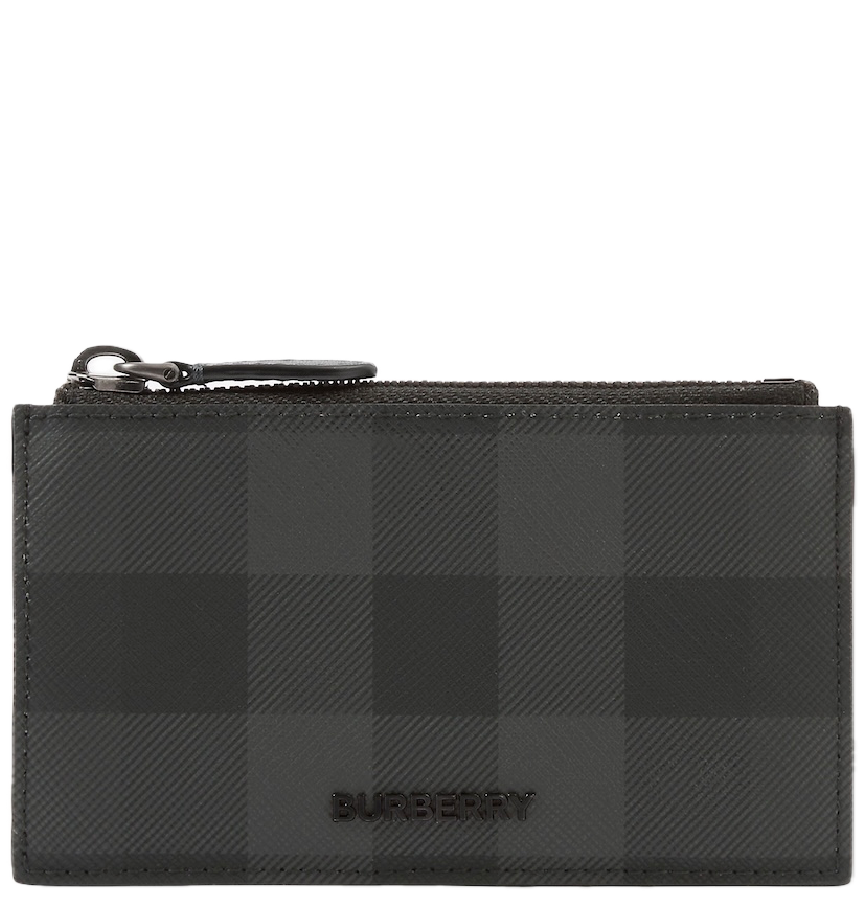  Ví Burberry Check Zip Card Case 'Charcoal' 
