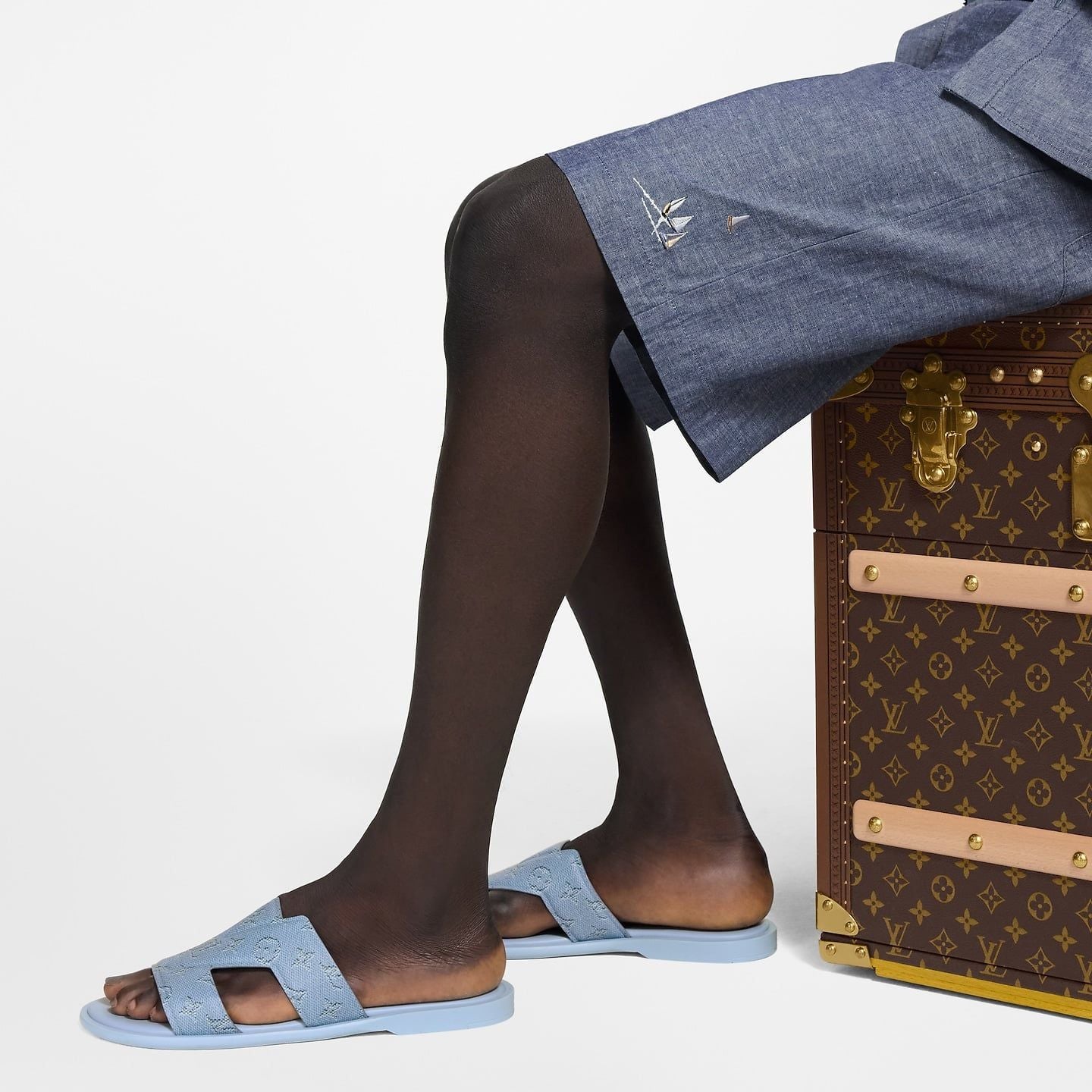  Dép Nam Louis Vuitton LV Oasis Mule 'Blue' 