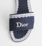  Dép Nữ Dior Dentelle Slide 'Blue' 