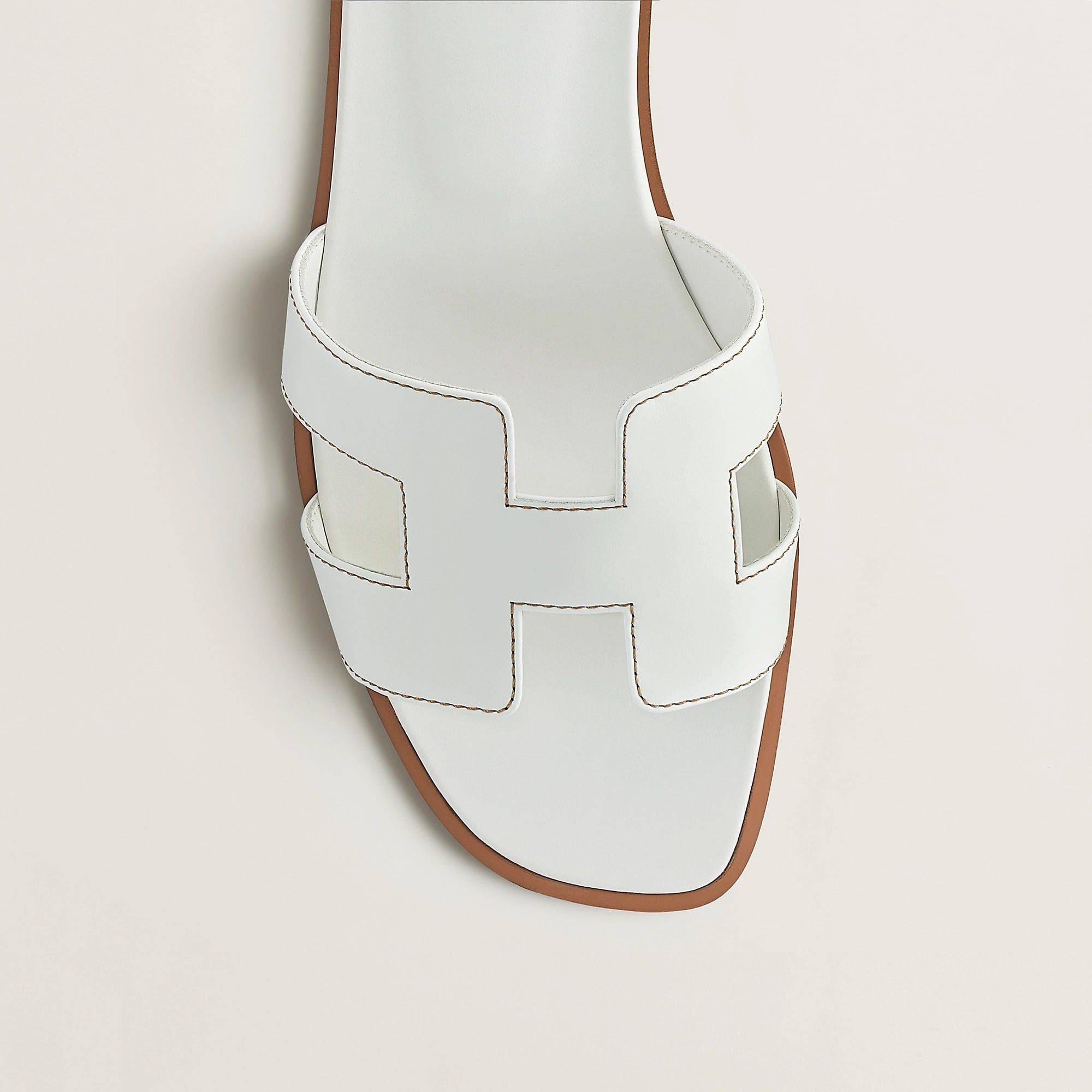  Dép Nữ Hermes Oran Sandal 'Blanc' 