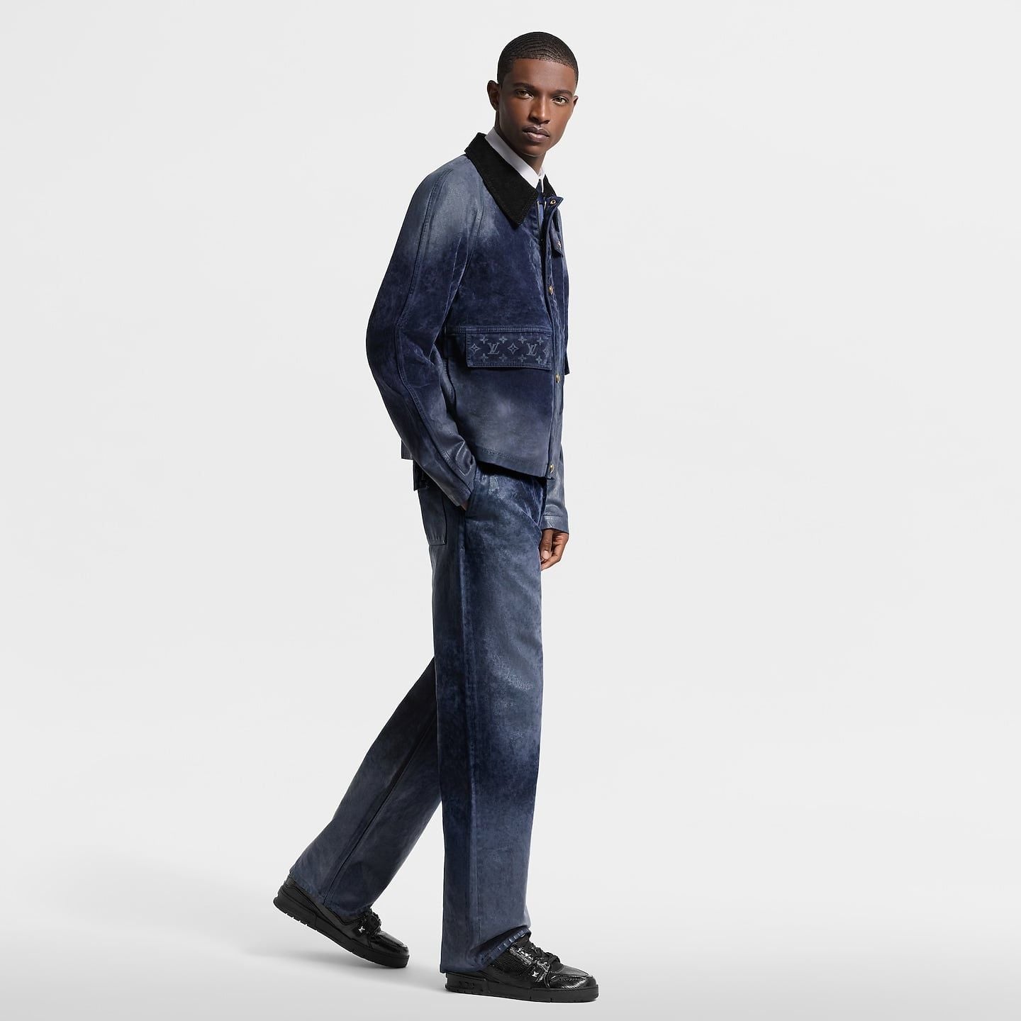  Giày Nam Louis Vuitton LV Trainer 'Black' 