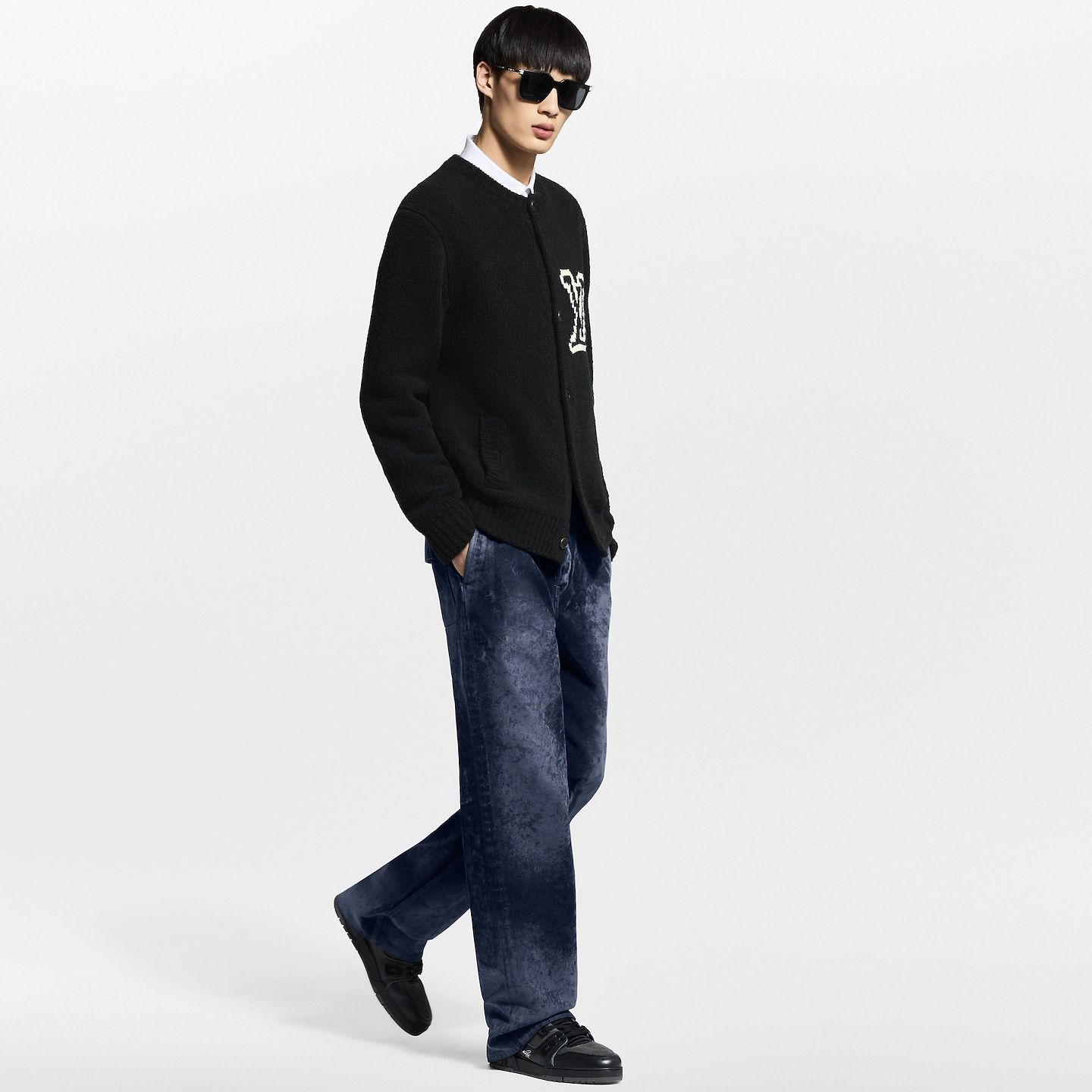  Giày Nam Louis Vuitton LV Trainer 'Black' 