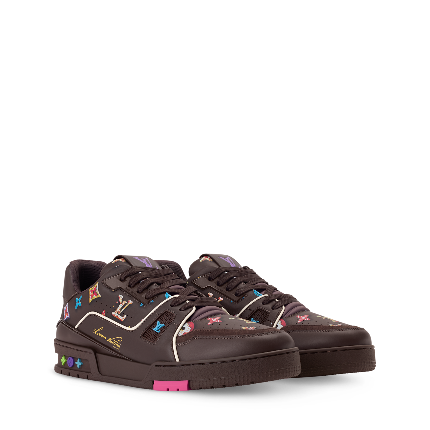  Giày Nam Louis Vuitton LV Trainer 'Brown' 