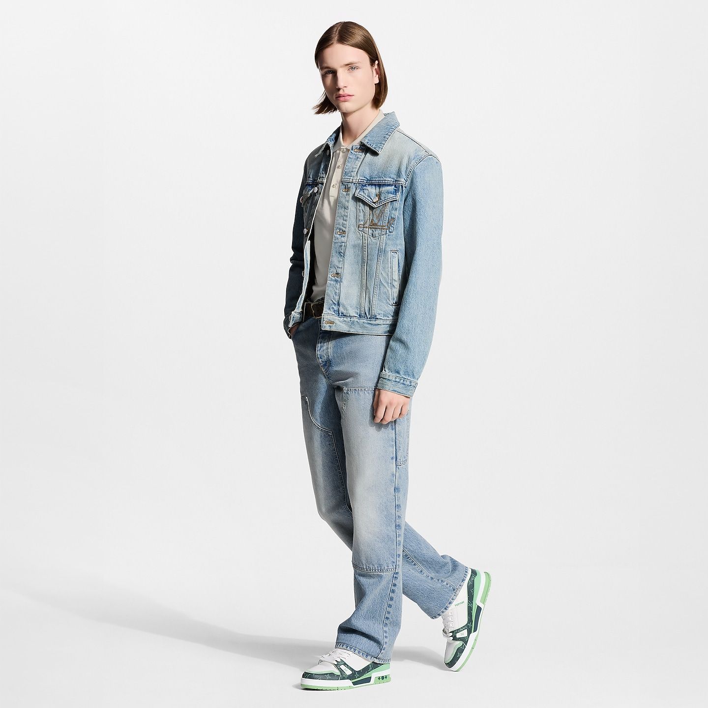  Giày Nam Louis Vuitton LV Trainer 'Green' 