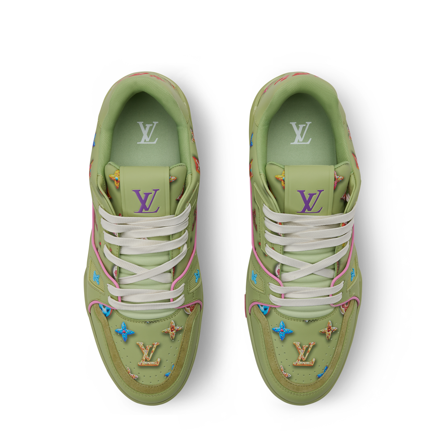 Giày Nam Louis Vuitton LV Trainer 'Green' 