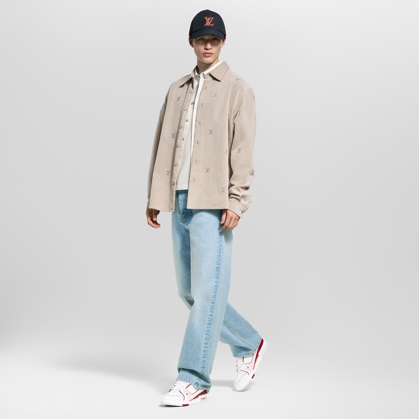  Giày Nam Louis Vuitton LV Trainer 'Red' 