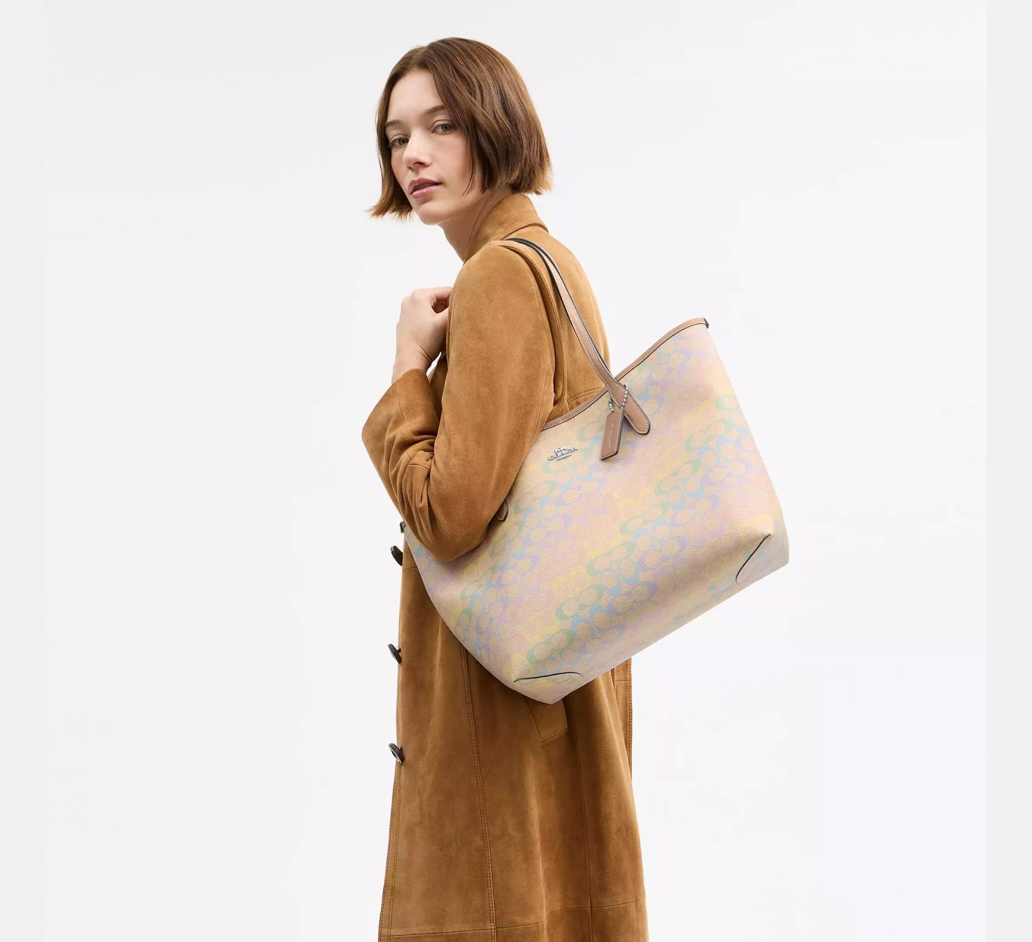  Túi Nữ Coach City Tote Bag 'Rainbow' 