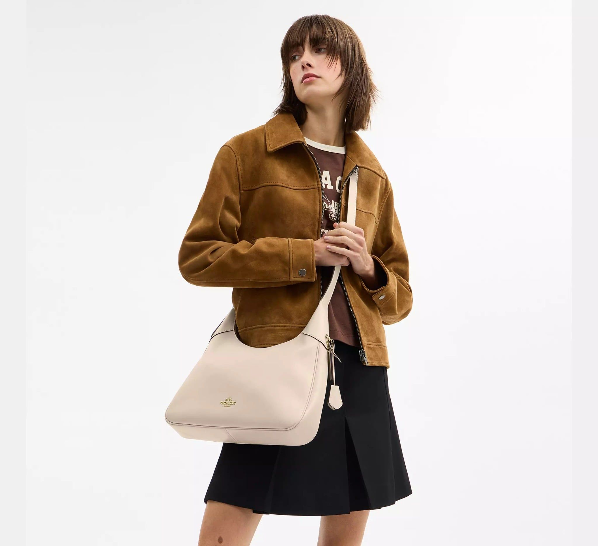  Túi Nữ Coach Ella Shoulder Bag 'Oat' 