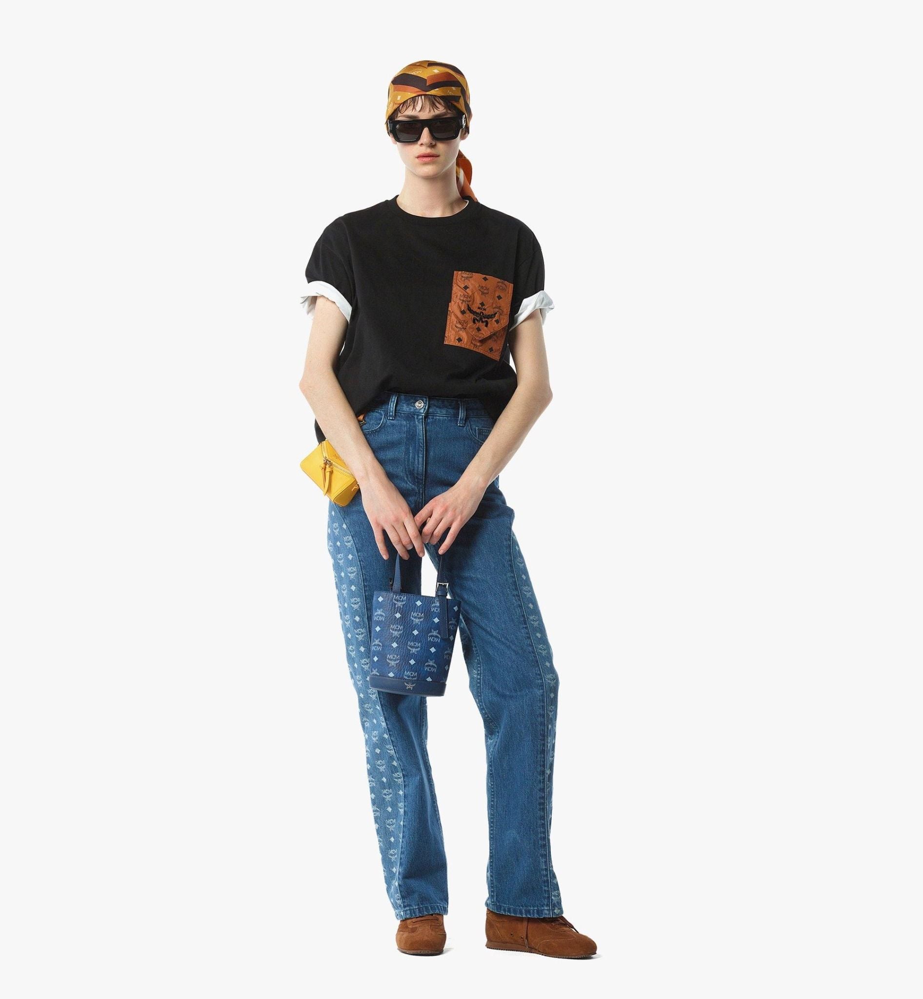  Túi Nữ MCM Aren Bucket Tote 'Blue' 