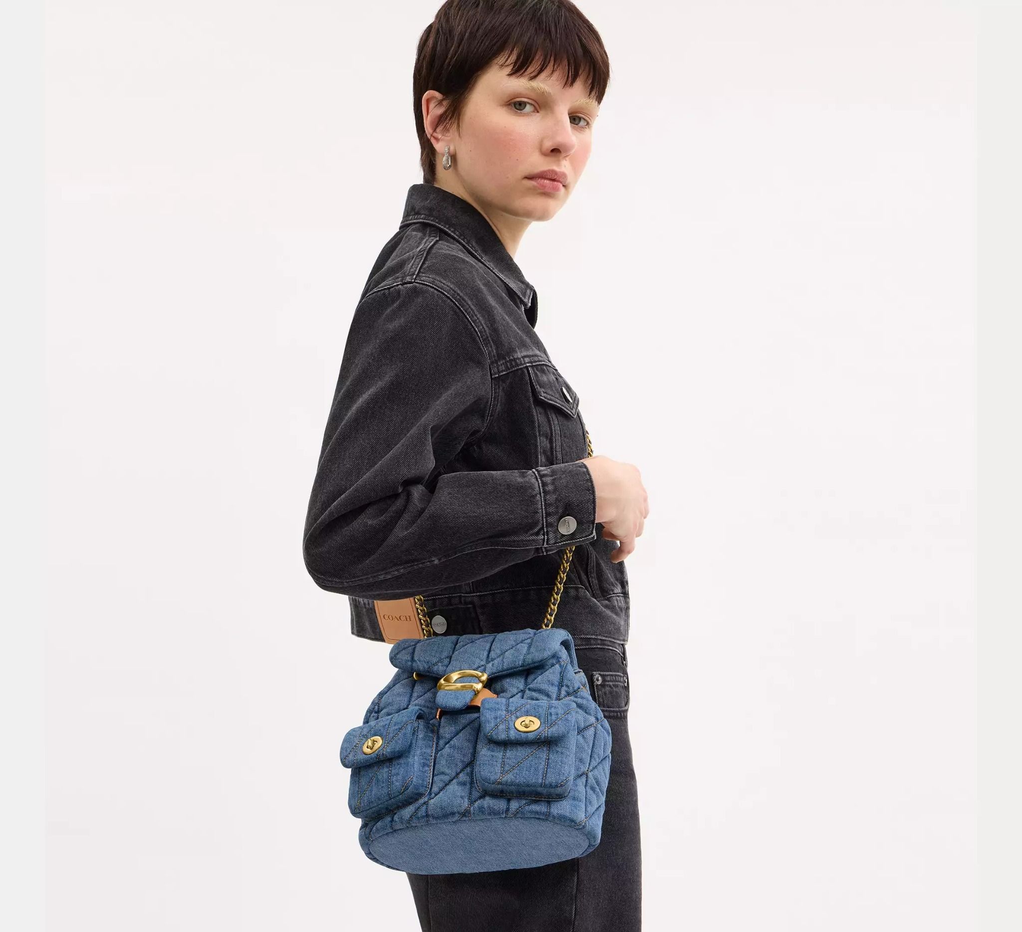  Balo Nữ Coach Tabby Backpack 'Indigo' 