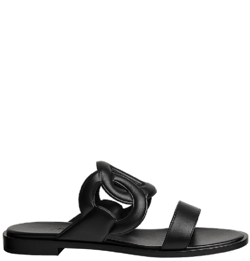  Dép Nữ Hermes Lagune Sandal 'Noir' 