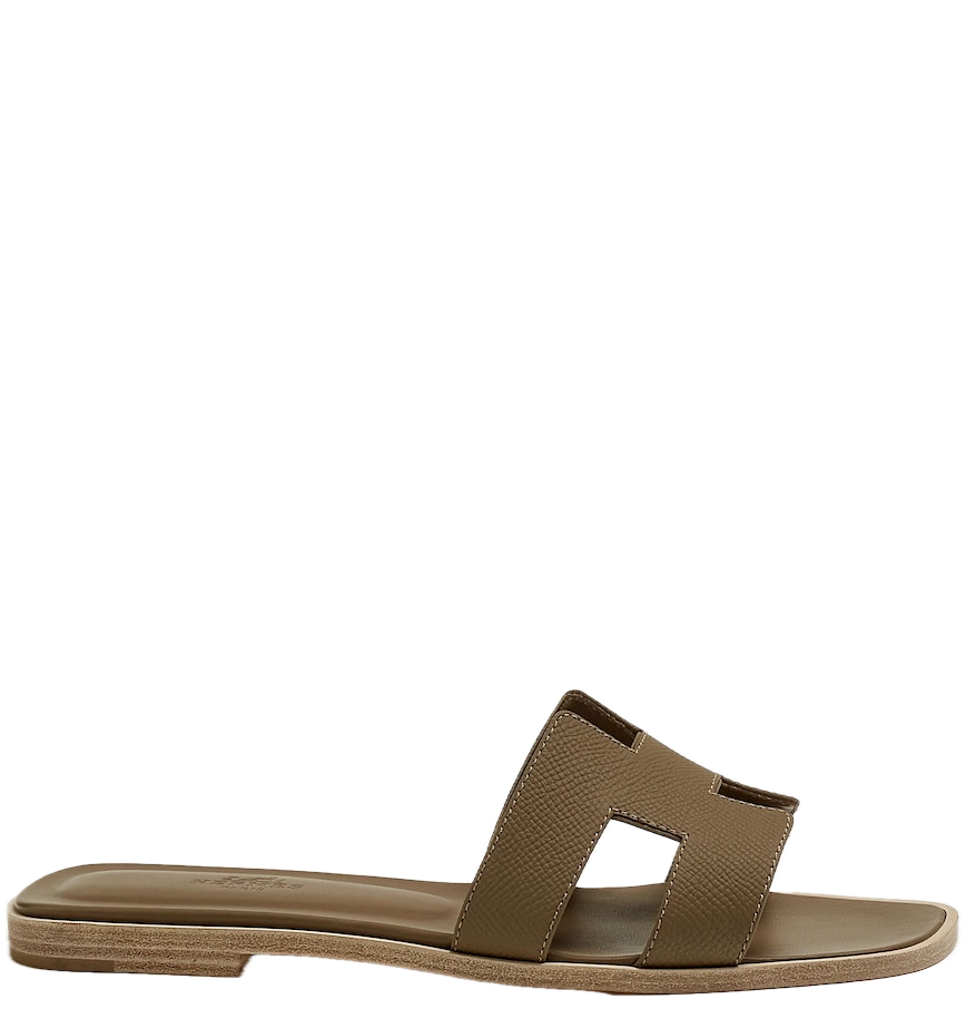  Dép Nữ Hermes Oran Sandal 'Étoupe' 