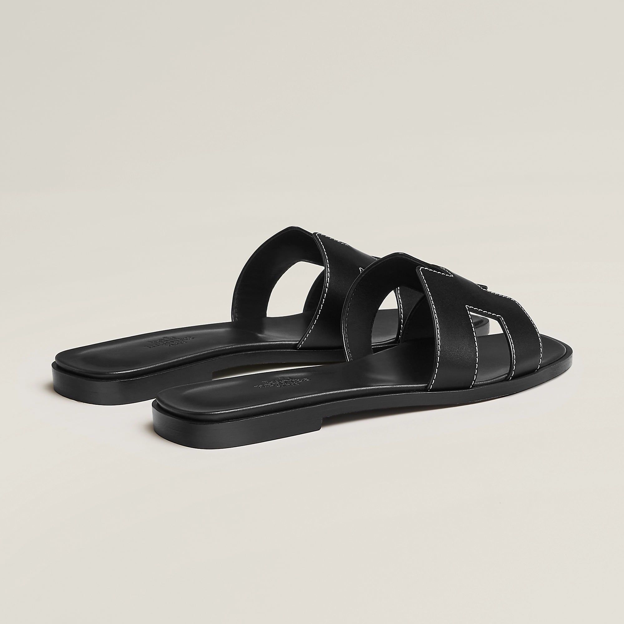  Dép Nữ Hermes Oran Sandal 'Noir' 