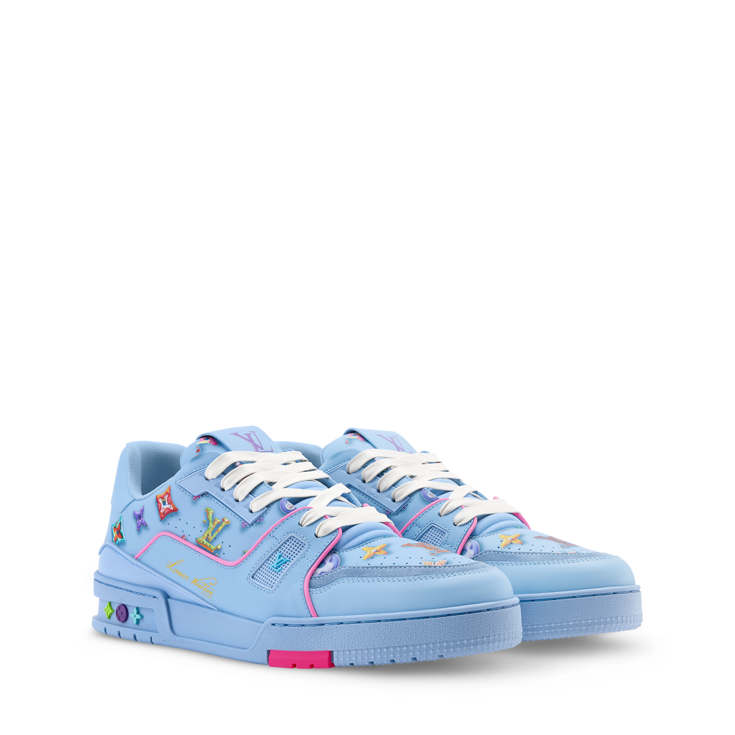  Giày Nam Louis Vuitton LV Trainer 'Blue' 