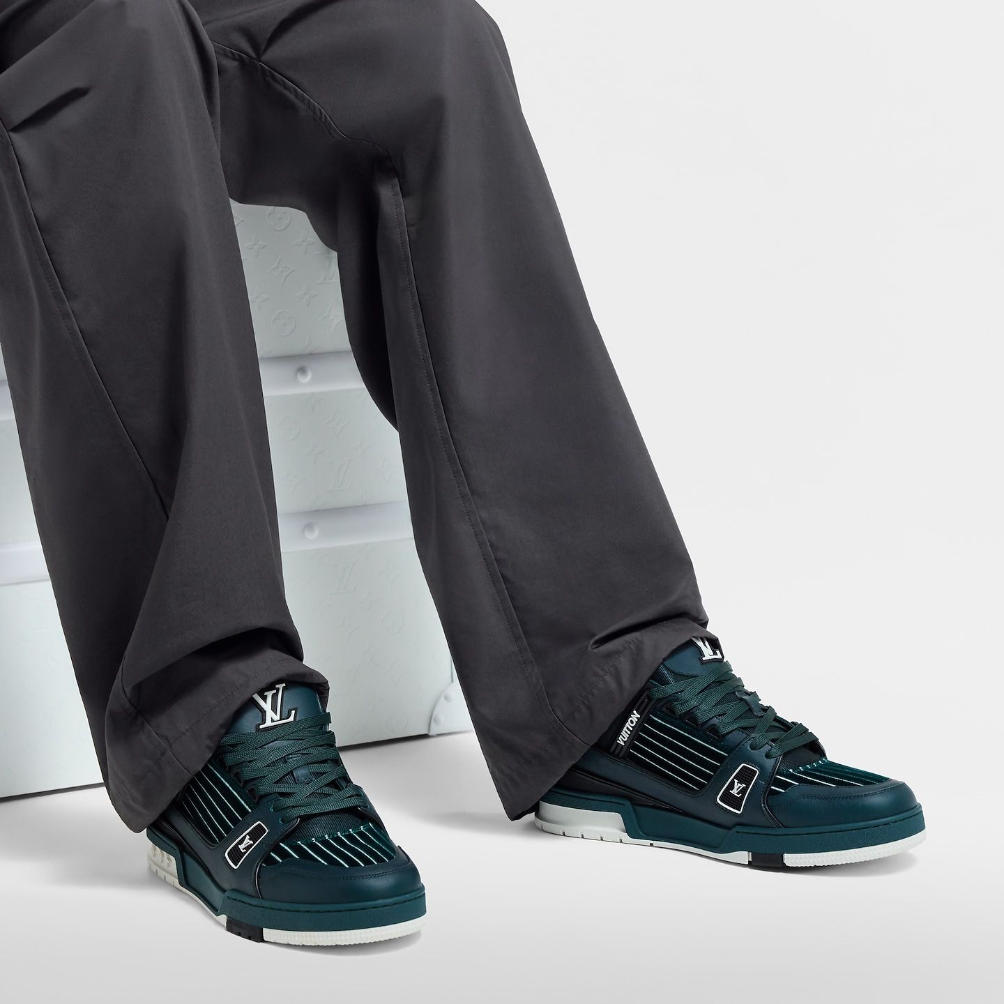  Giày Nam Louis Vuitton LV Trainer 'Green' 