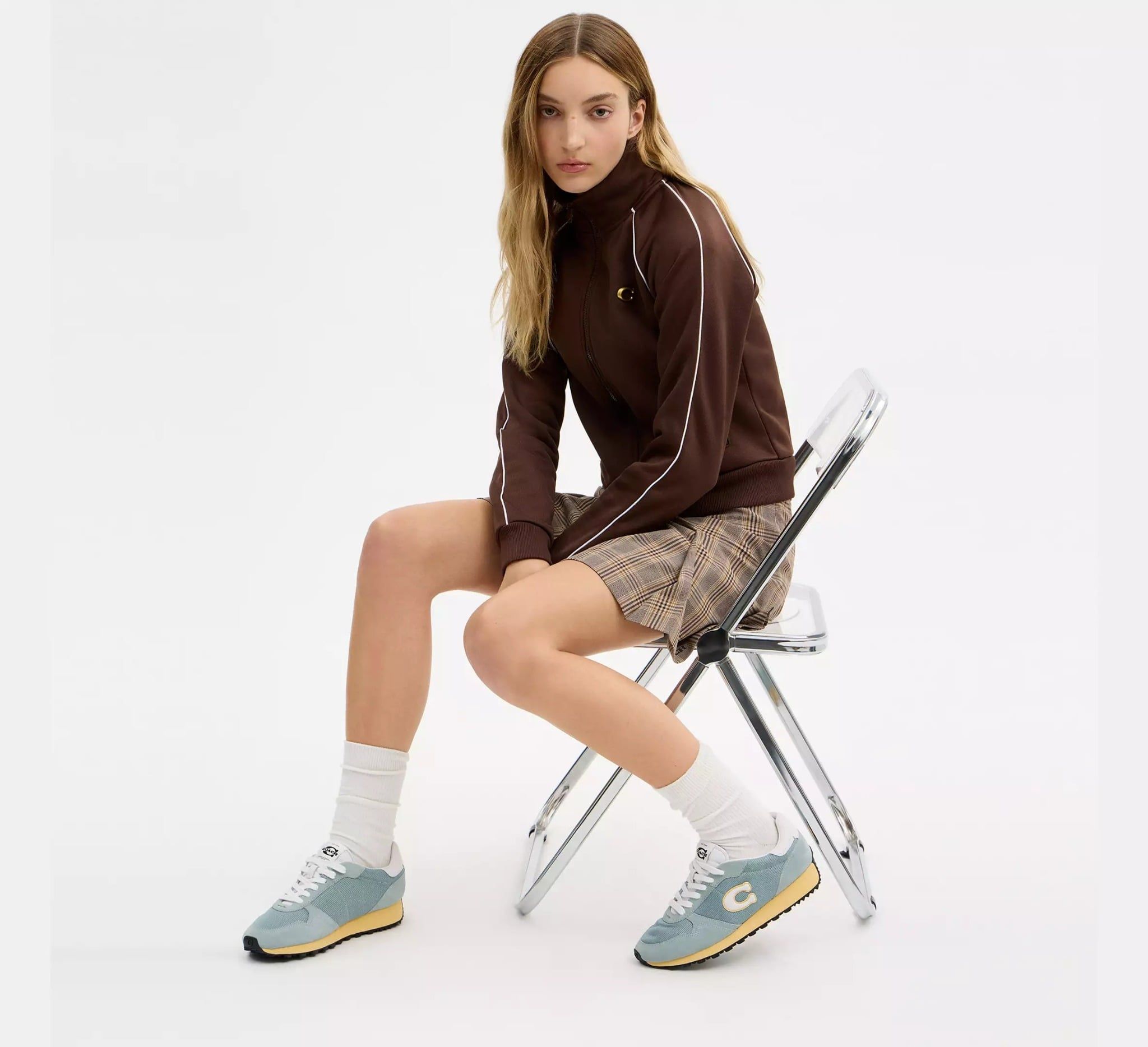  Giày Nữ Coach Retro Runner 'Sea Mist' 