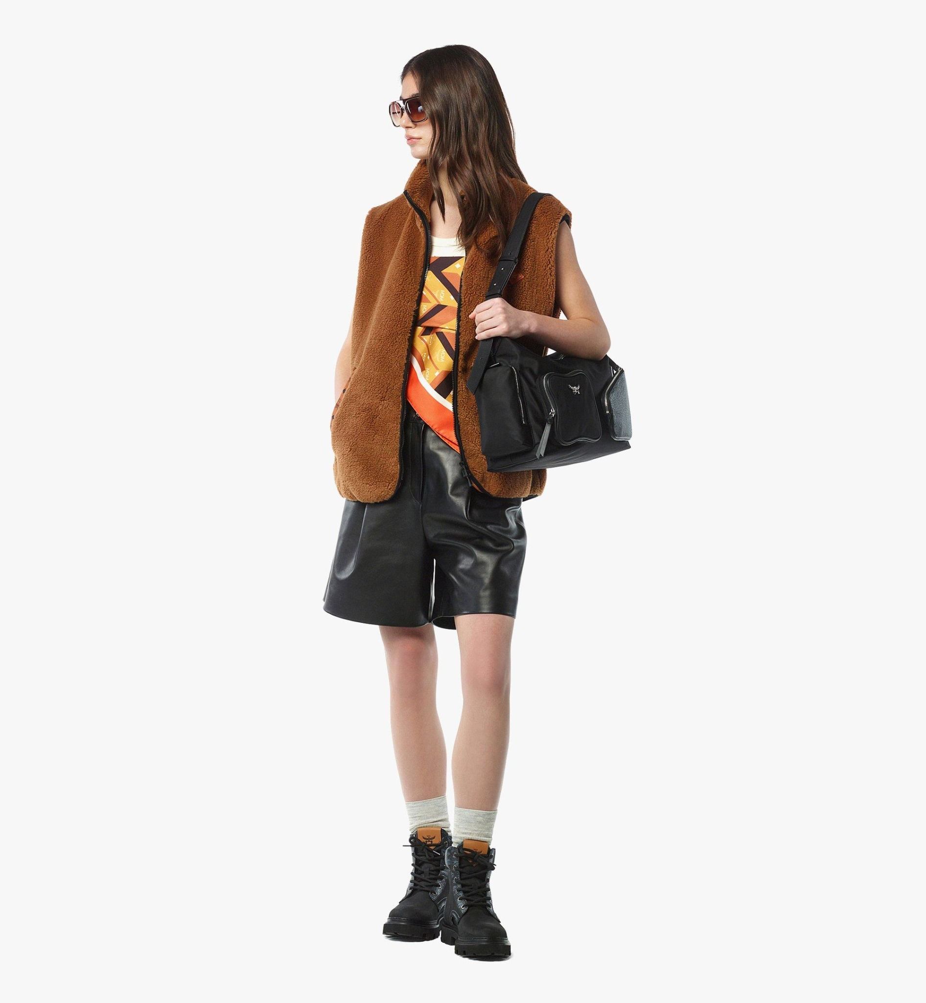  Túi Nữ MCM Aren Zip Hobo 'Black' 