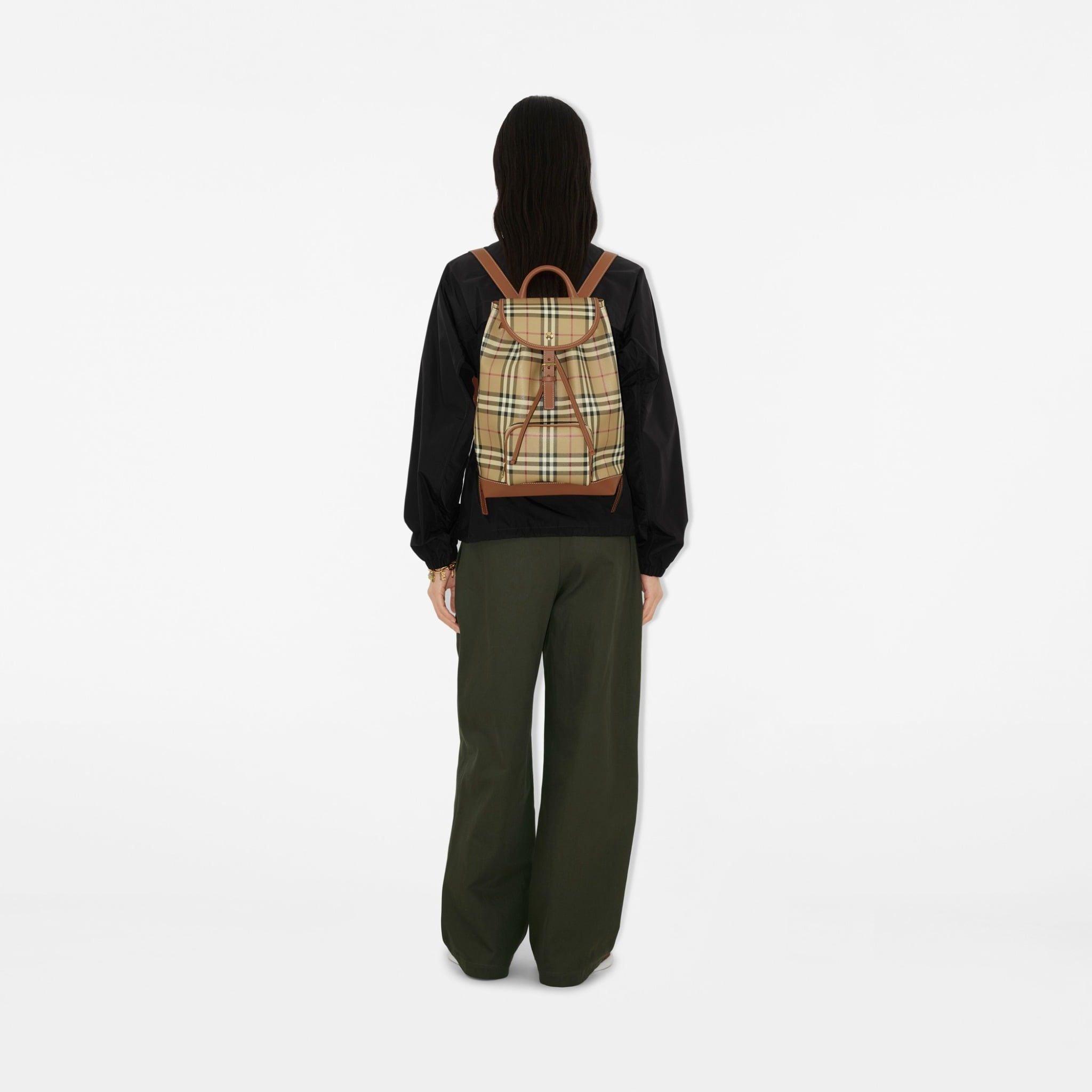  Balo Burberry Check Backpack 'Archive Beige' 