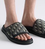 Dép Nam Dior Aqua Sandal 'Black Beige' 