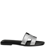  Dép Nữ Hermes Oran Sandal 'Gris Argenté' 