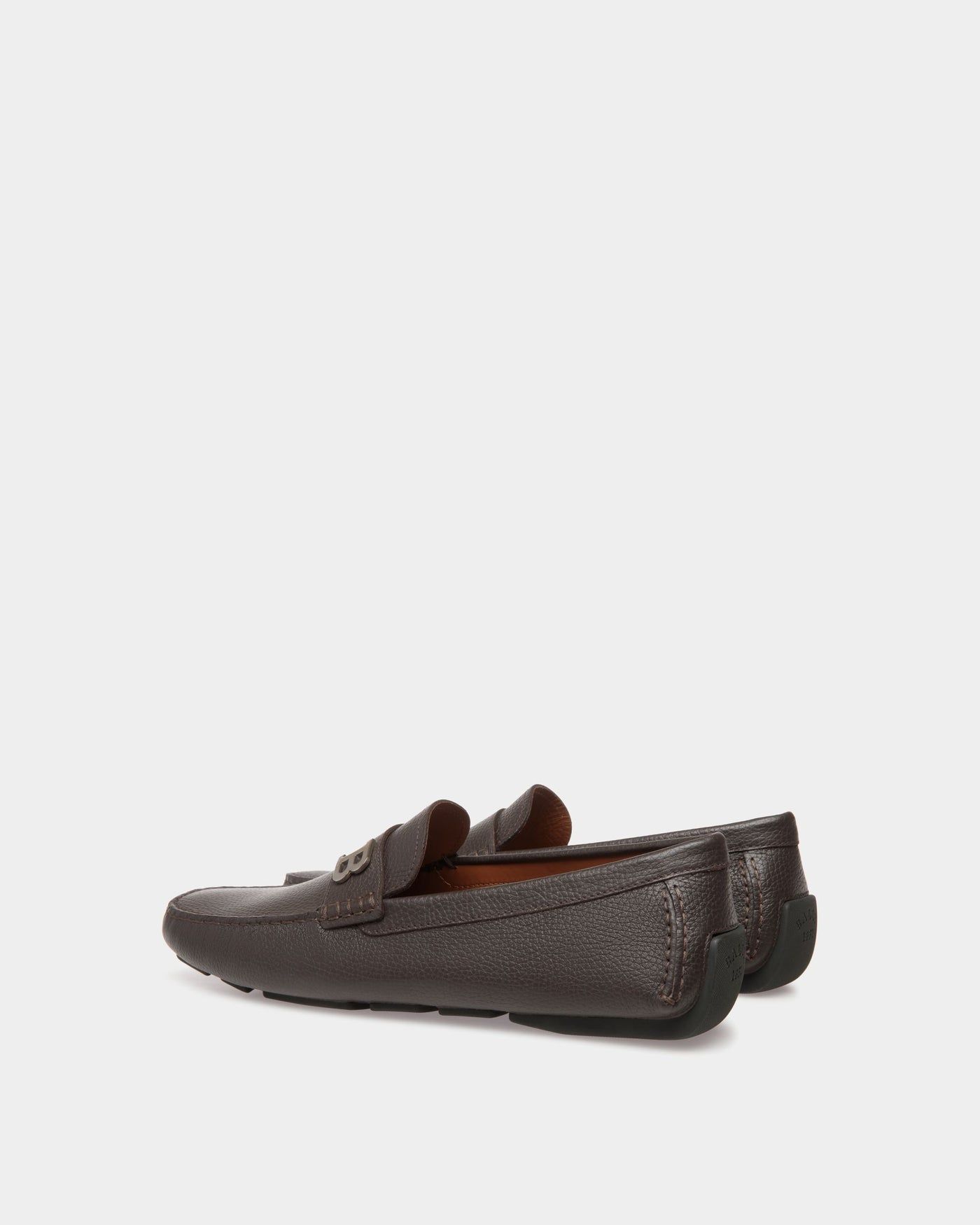  Giày Nam Bally Driver Grained Leather 'Brown' 