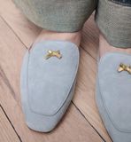  Giày Nữ Dior Baby Bow Mule 'Bleu Ciel' 