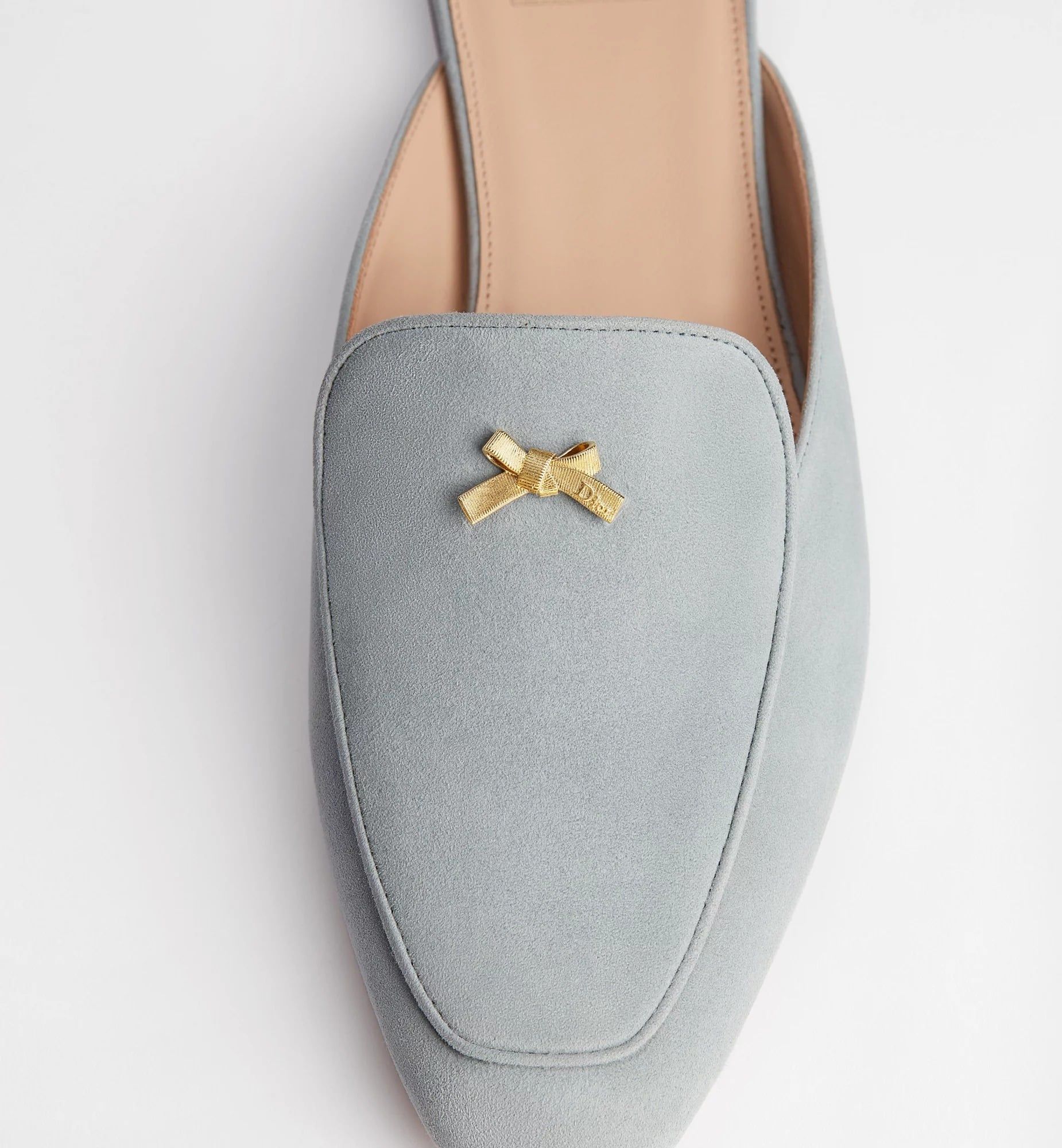  Giày Nữ Dior Baby Bow Mule 'Bleu Ciel' 
