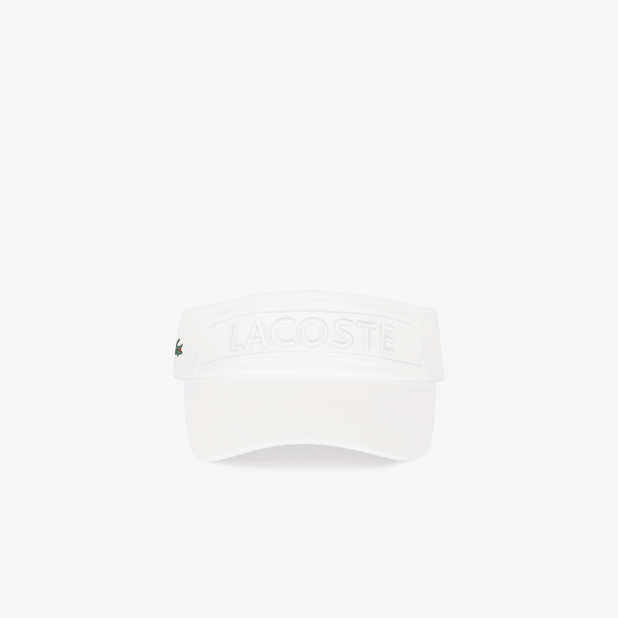  Mũ Lacoste Tape Logo Sun Visor 'White' 