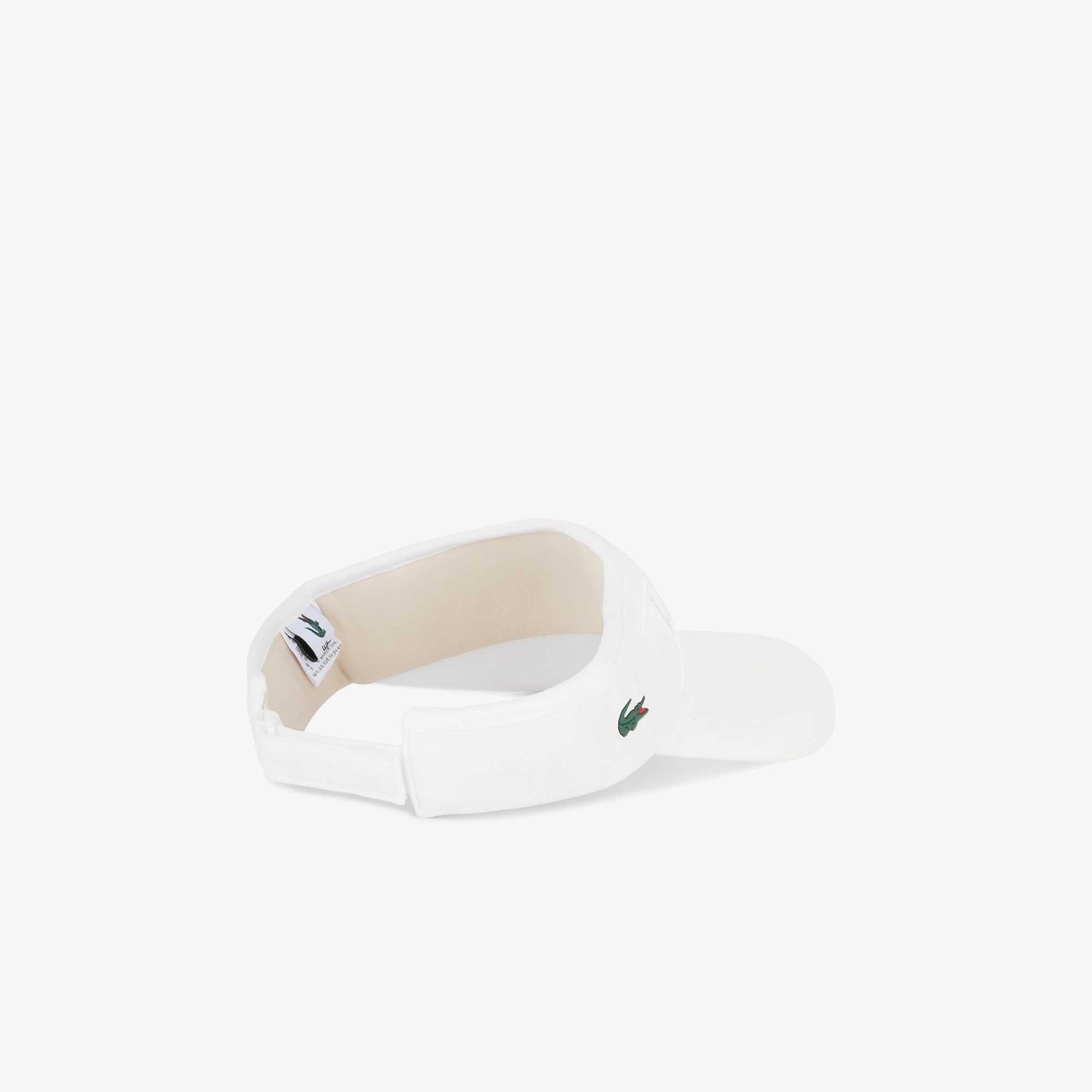  Mũ Lacoste Tape Logo Sun Visor 'White' 