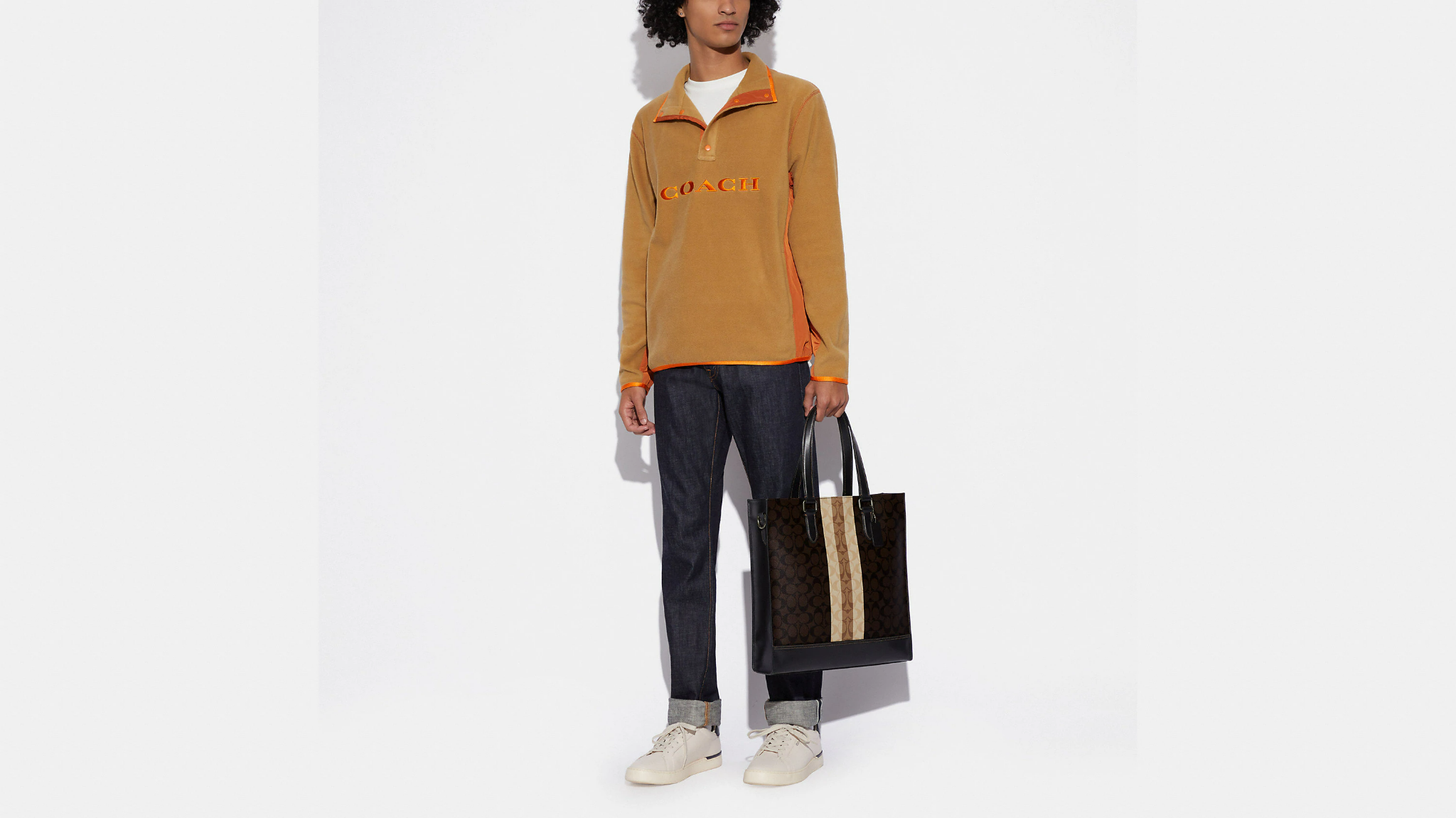  Túi Coach Graham Varsity Stripe 'Gunmetal' 