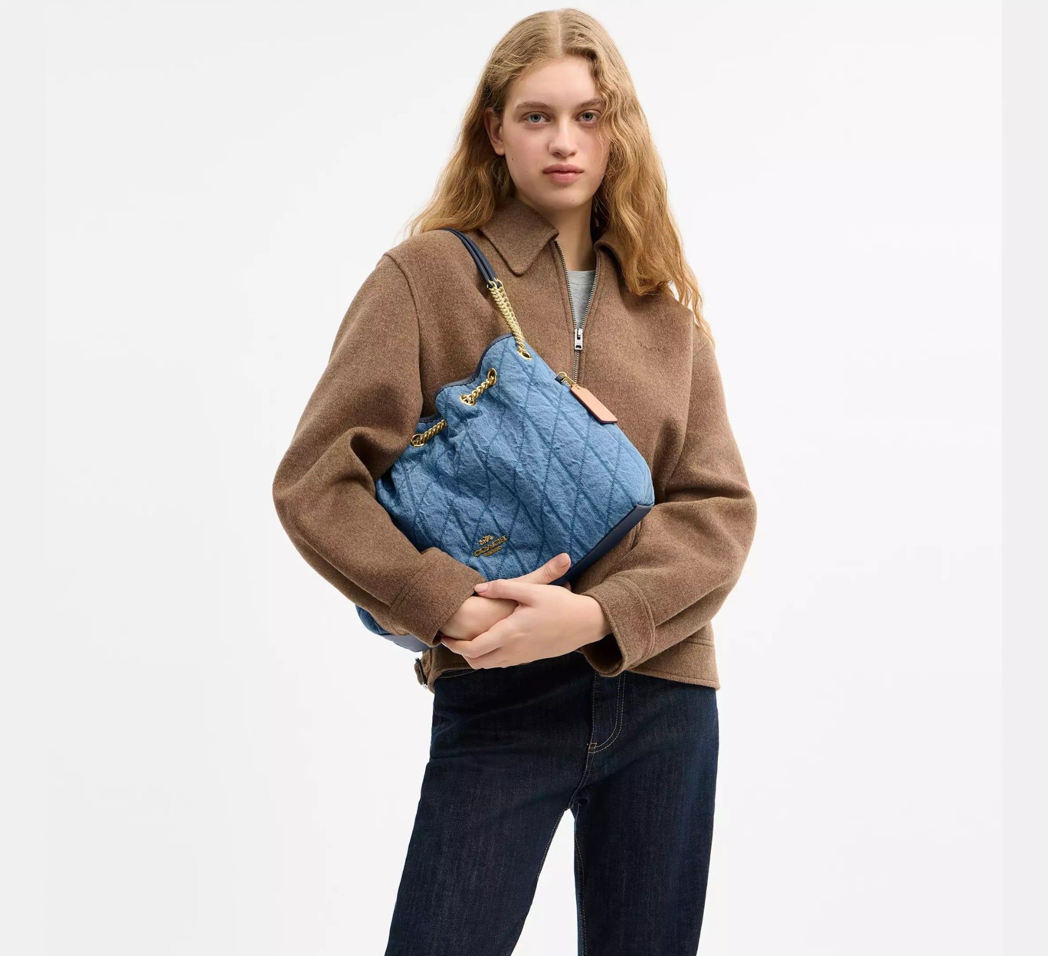  Túi Nữ Coach Evelyn Shoulder Bag 'Indigo' 